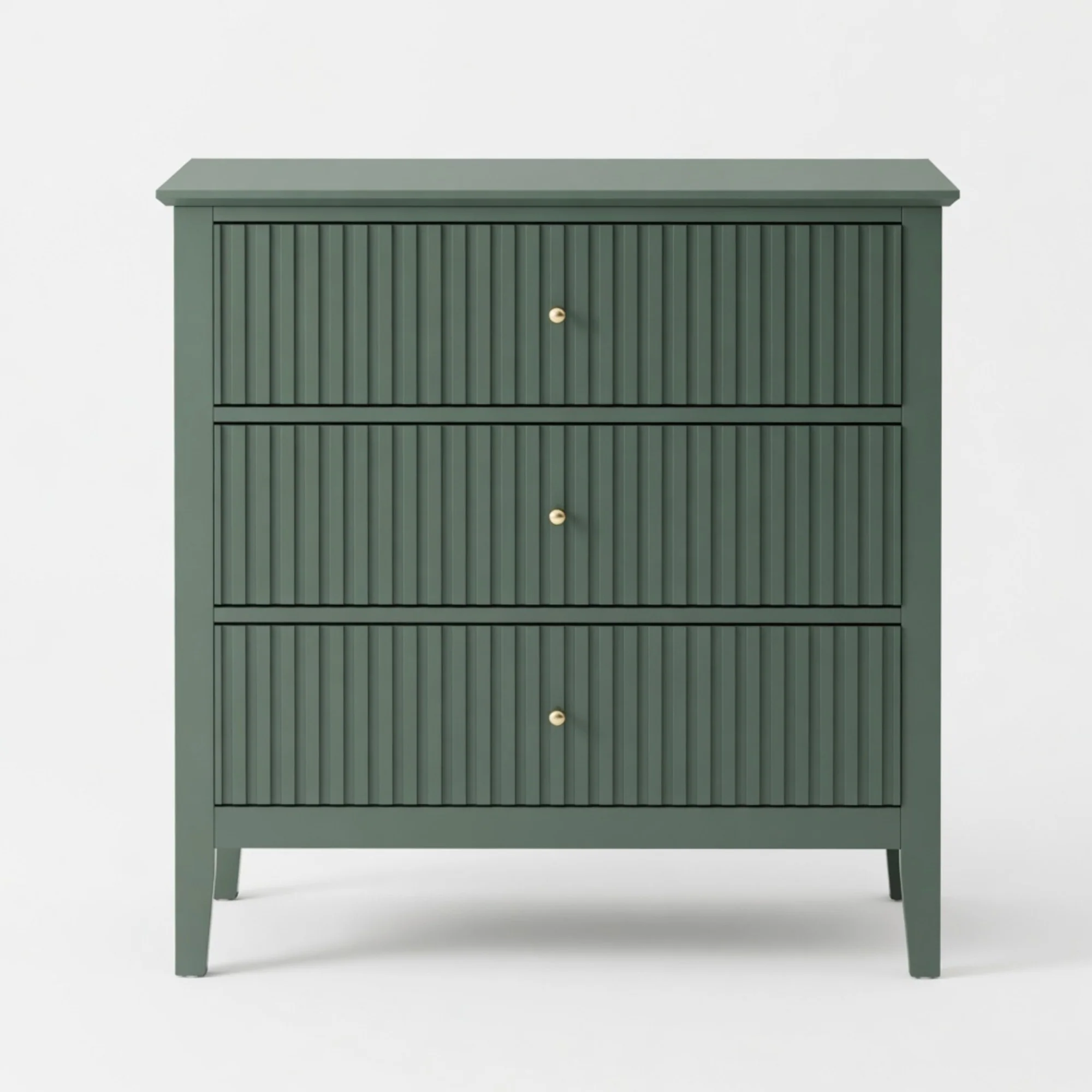 Modern Fluted 3-Drawer 32" Wide Nightstand & Side Table for Storage - Image 16