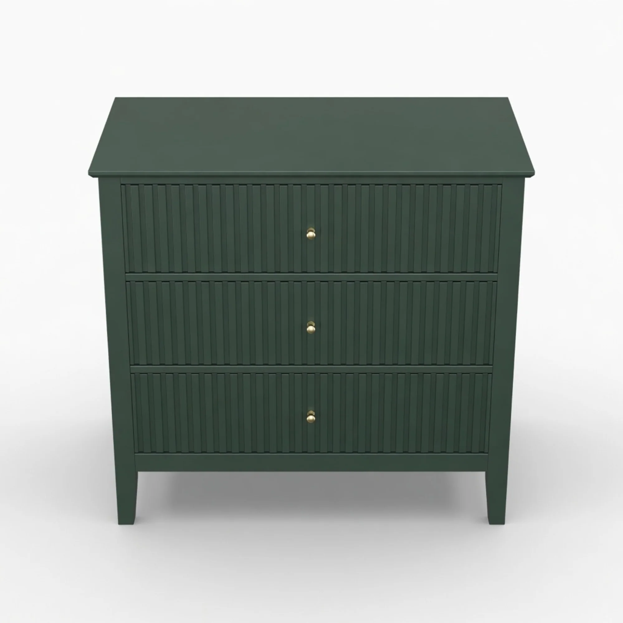 Modern Fluted 3-Drawer 32" Wide Nightstand & Side Table for Storage - Image 19