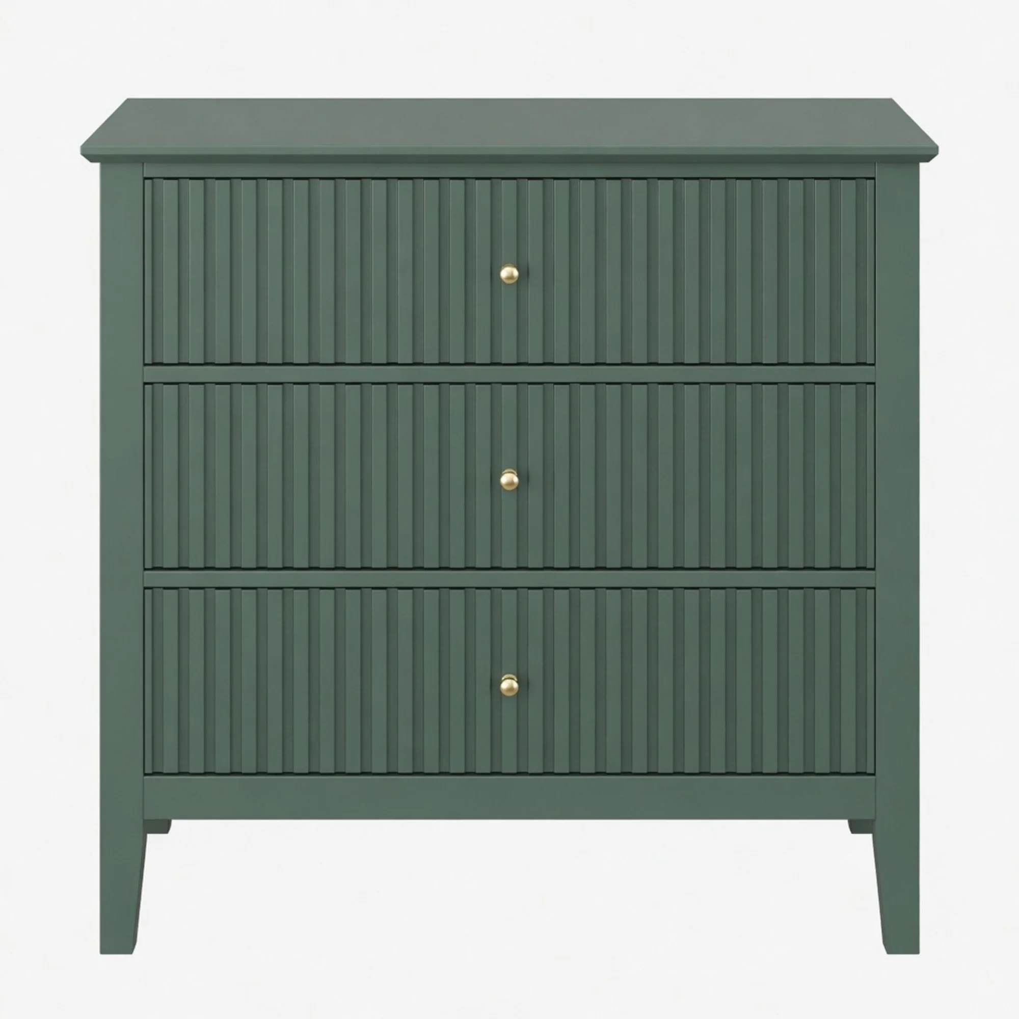 Modern Fluted 3-Drawer 32" Wide Nightstand & Side Table for Storage - Image 22