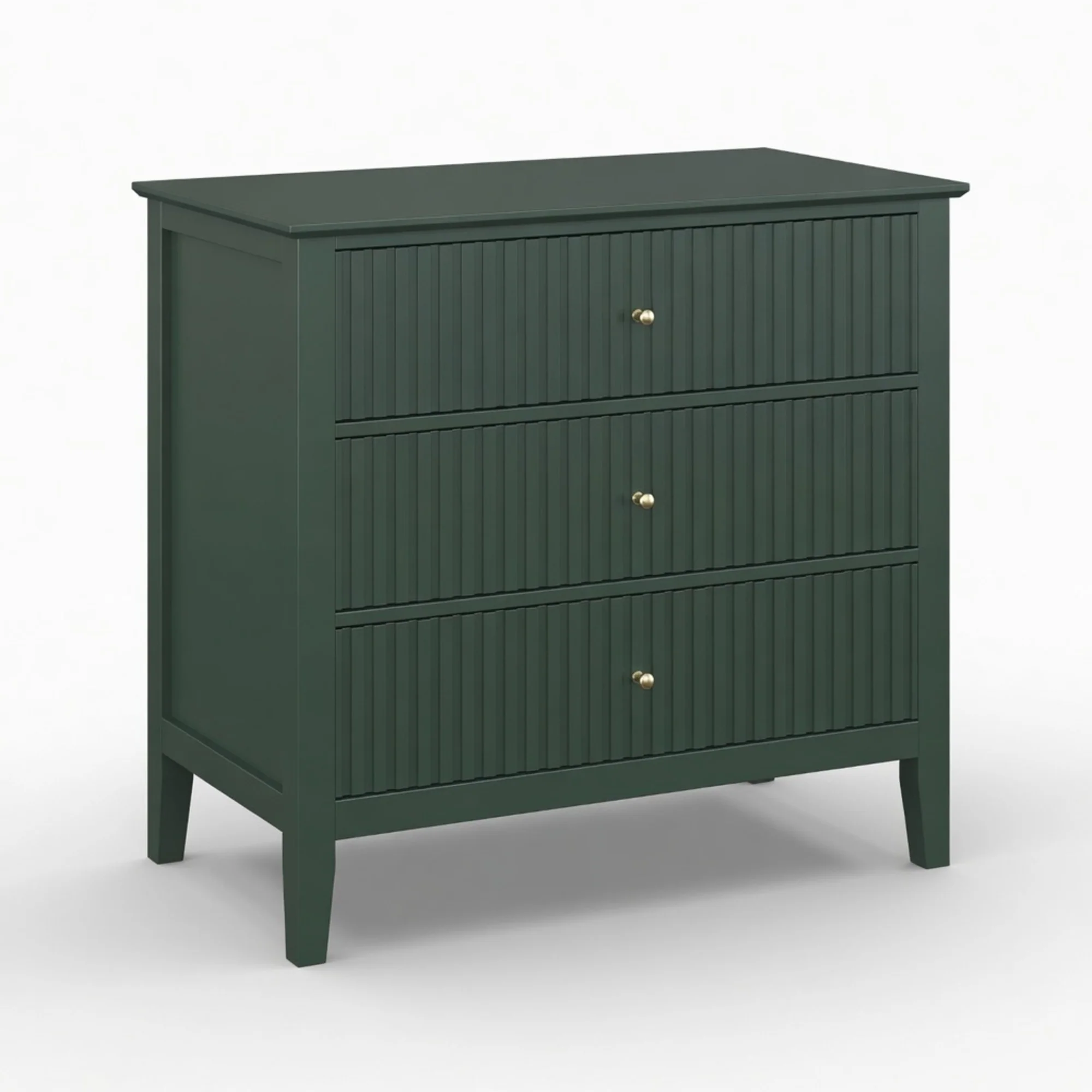 Modern Fluted 3-Drawer 32" Wide Nightstand & Side Table for Storage - Image 23