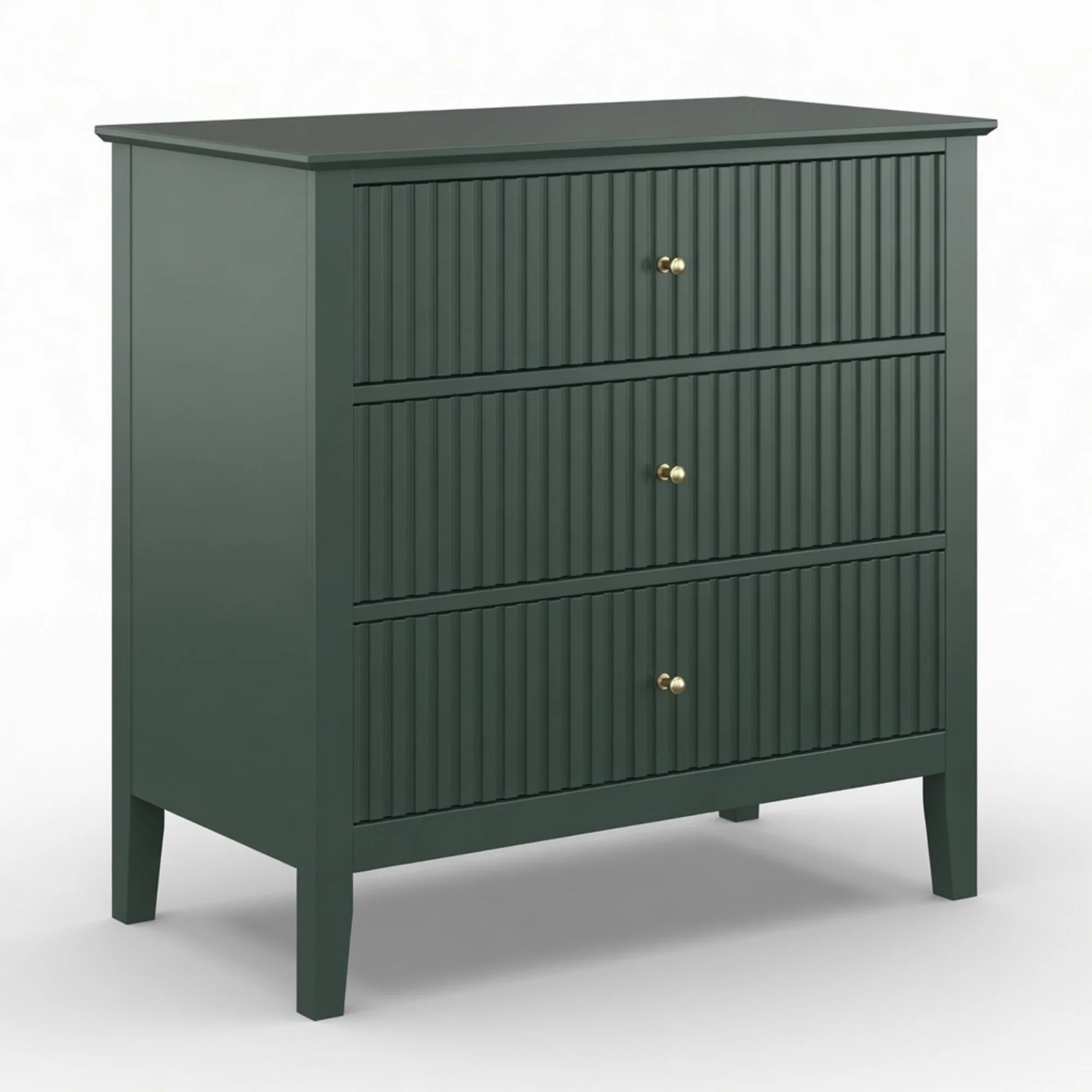 Modern Fluted 3-Drawer 32" Wide Nightstand & Side Table for Storage - Image 24
