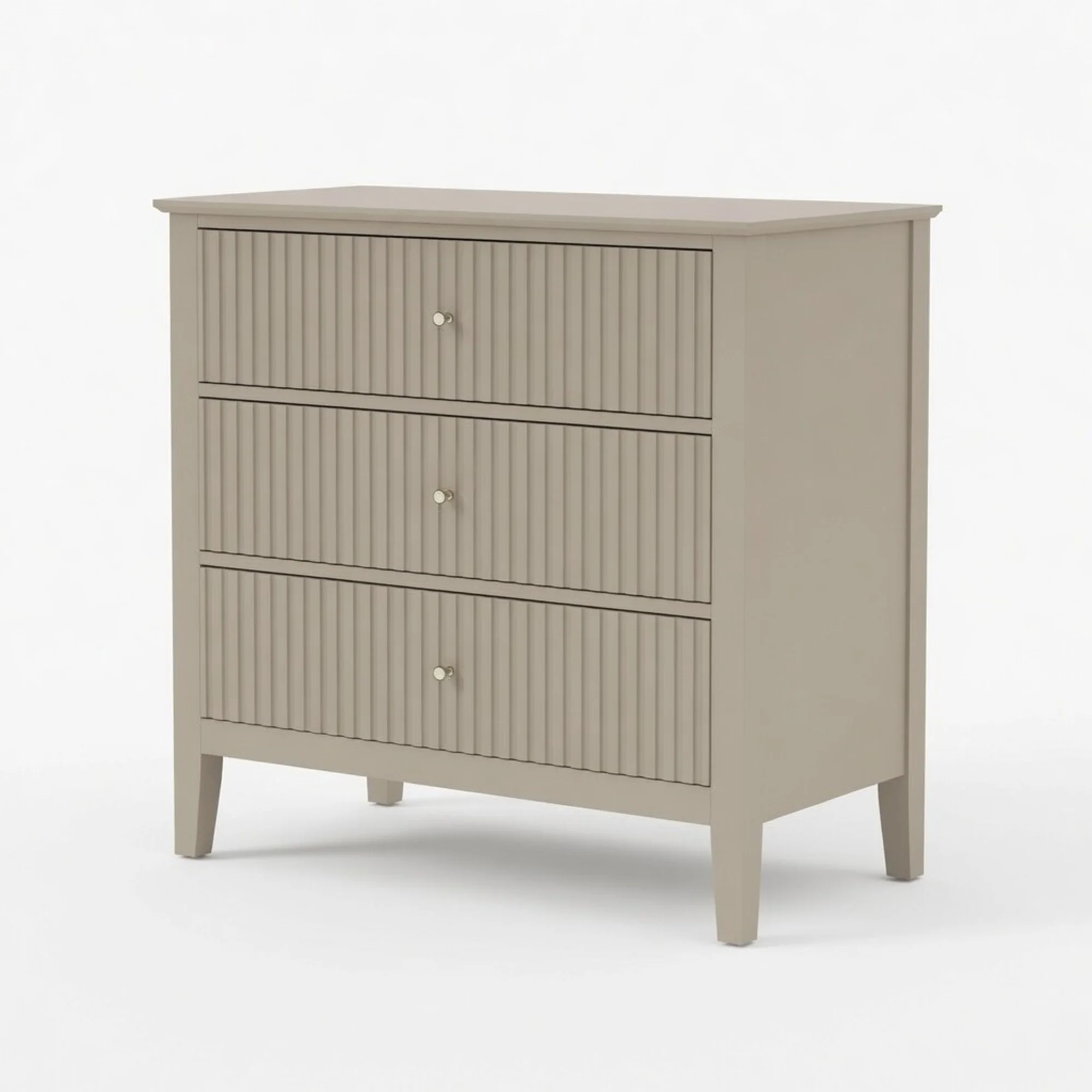 Modern Fluted 3-Drawer 32" Wide Nightstand & Side Table for Storage - Image 27