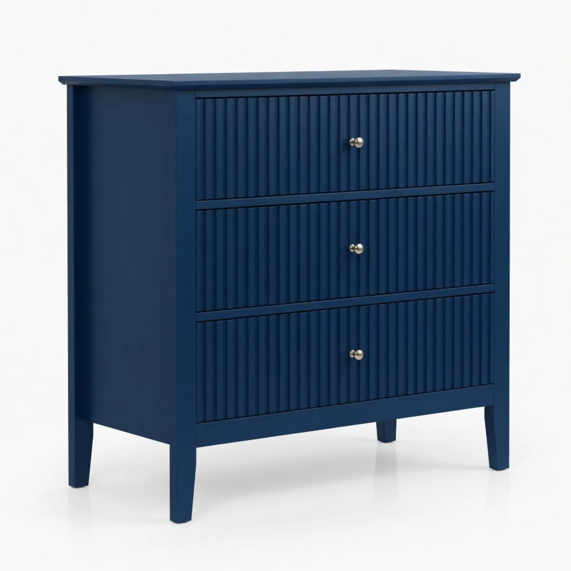Modern Fluted 3-Drawer 32" Wide Nightstand & Side Table for Storage - Image 33