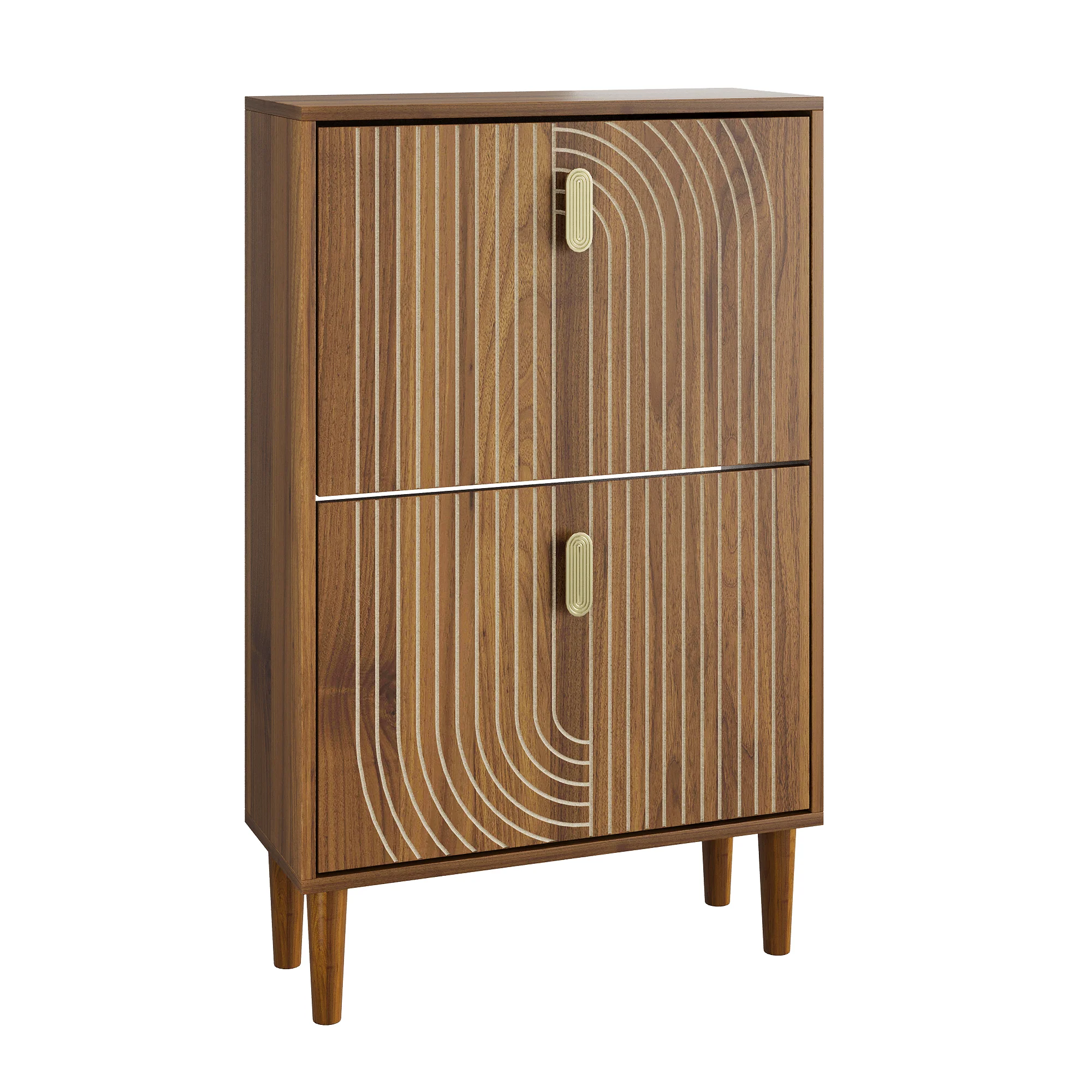 Walker Edison | Modern Minimalist Shoe Storage Cabinet - Image 7