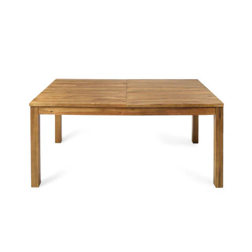 Modern Outdoor Dining Wood Teak Set, Seats 6 with Table - Image 10