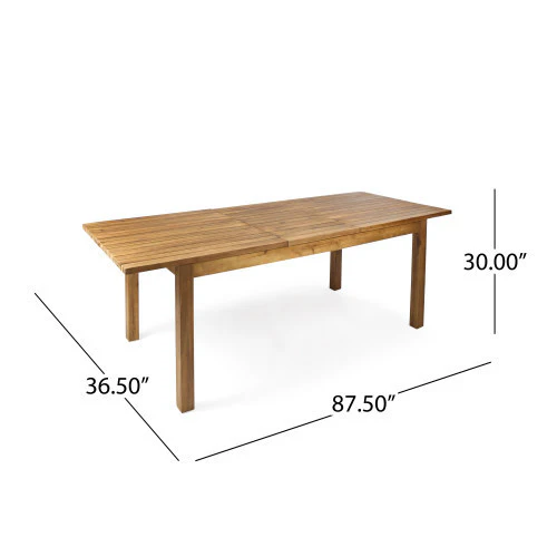 Modern Outdoor Dining Wood Teak Set, Seats 6 with Table - Image 4