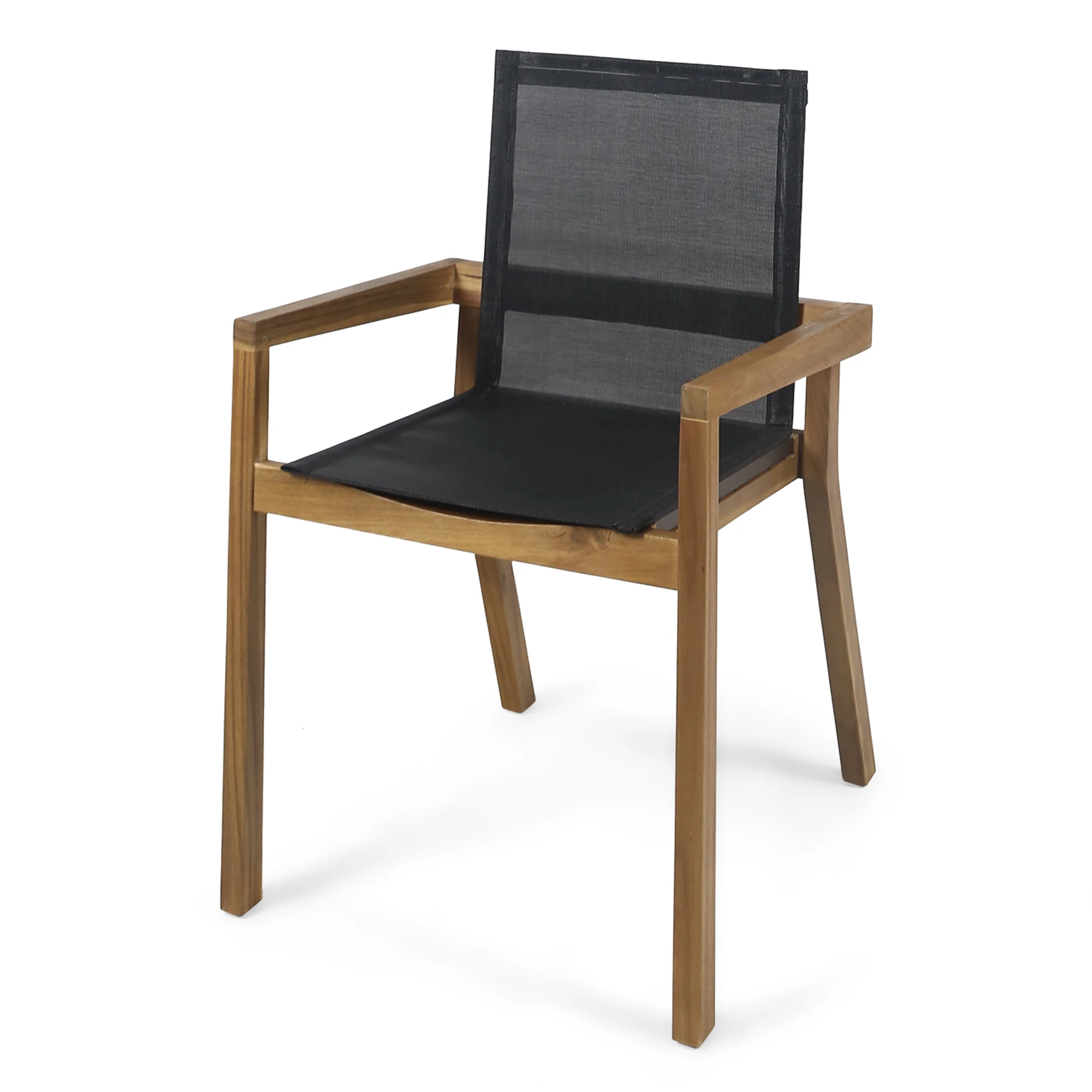 Modern Outdoor Dining Wood Teak Set, Seats 6 with Table - Image 7