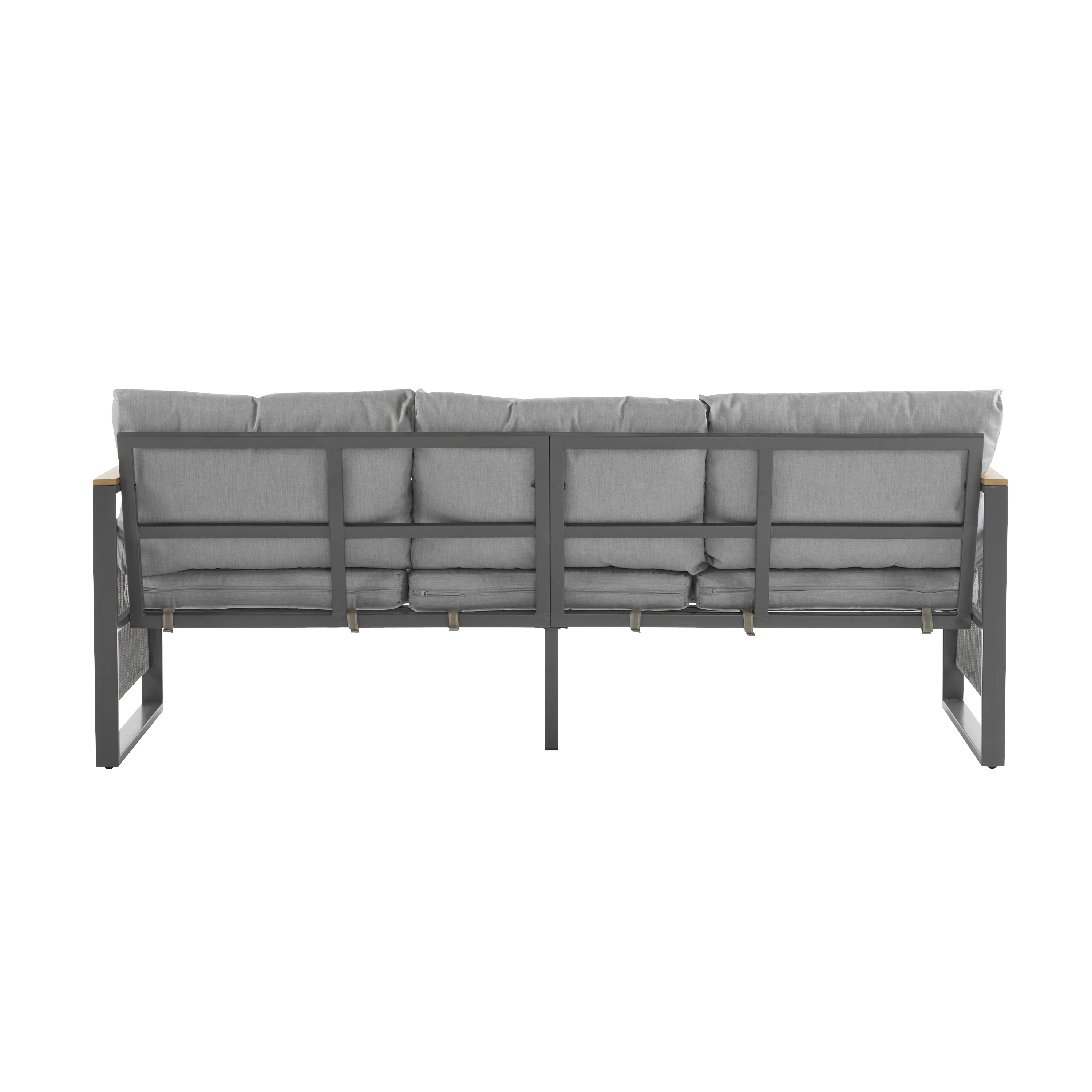 Modern Rope Design Outdoor Patio Sofa Set with Cushion & Table - Image 14