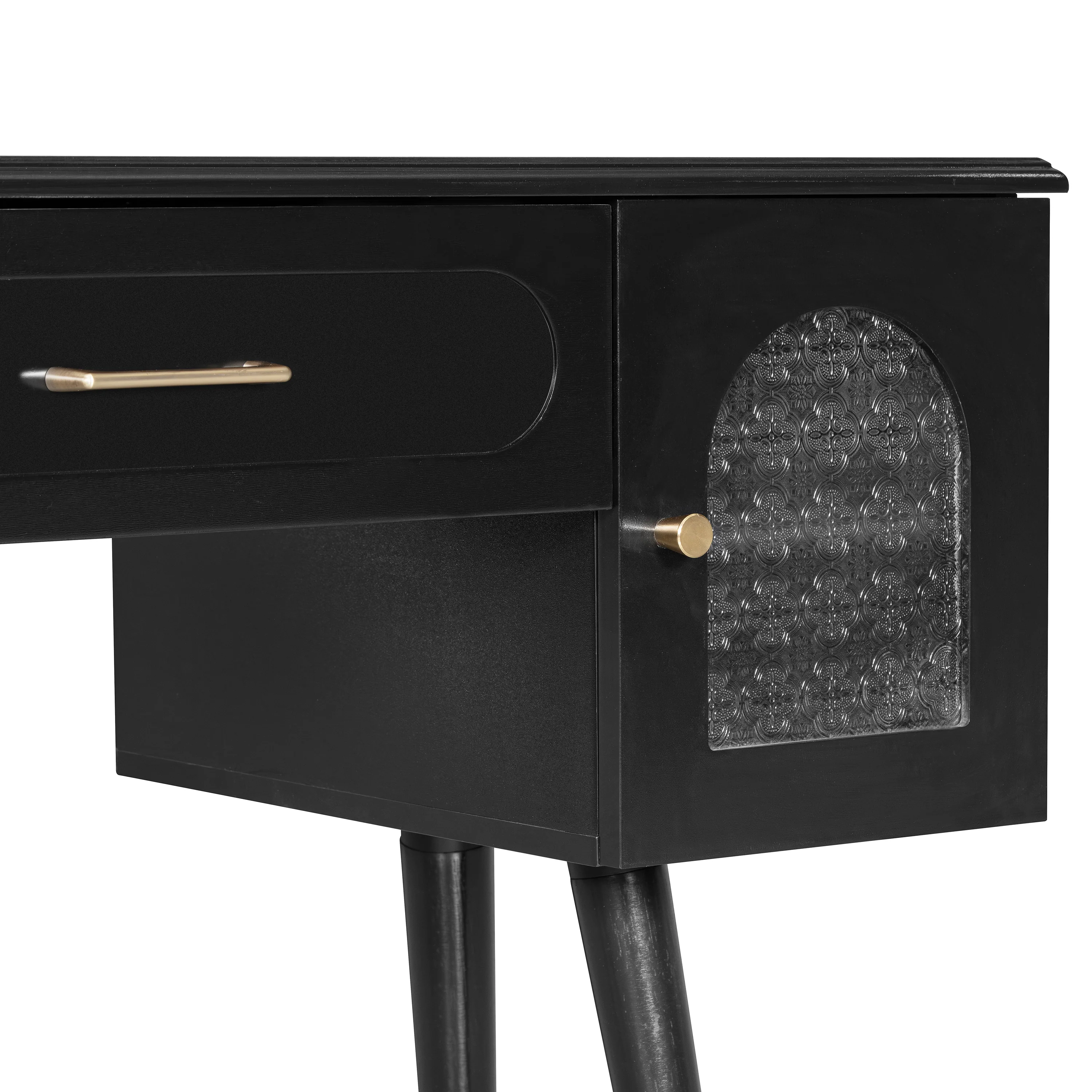 Walker Edison | Modern Vanity Makeup Table & Chair Set and Writing Desk - Image 8