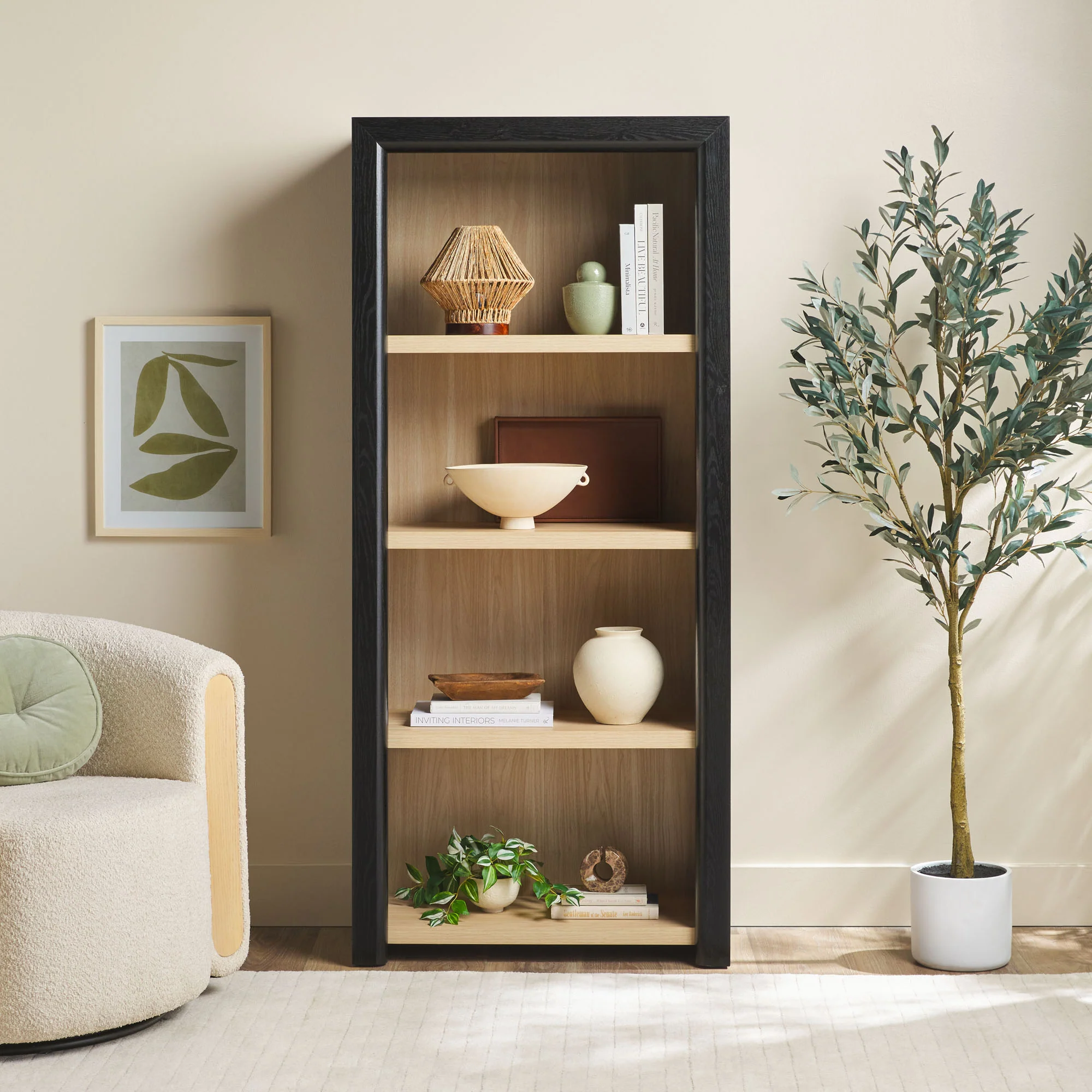Amira Modern Wood Open Bookshelf - Image 11
