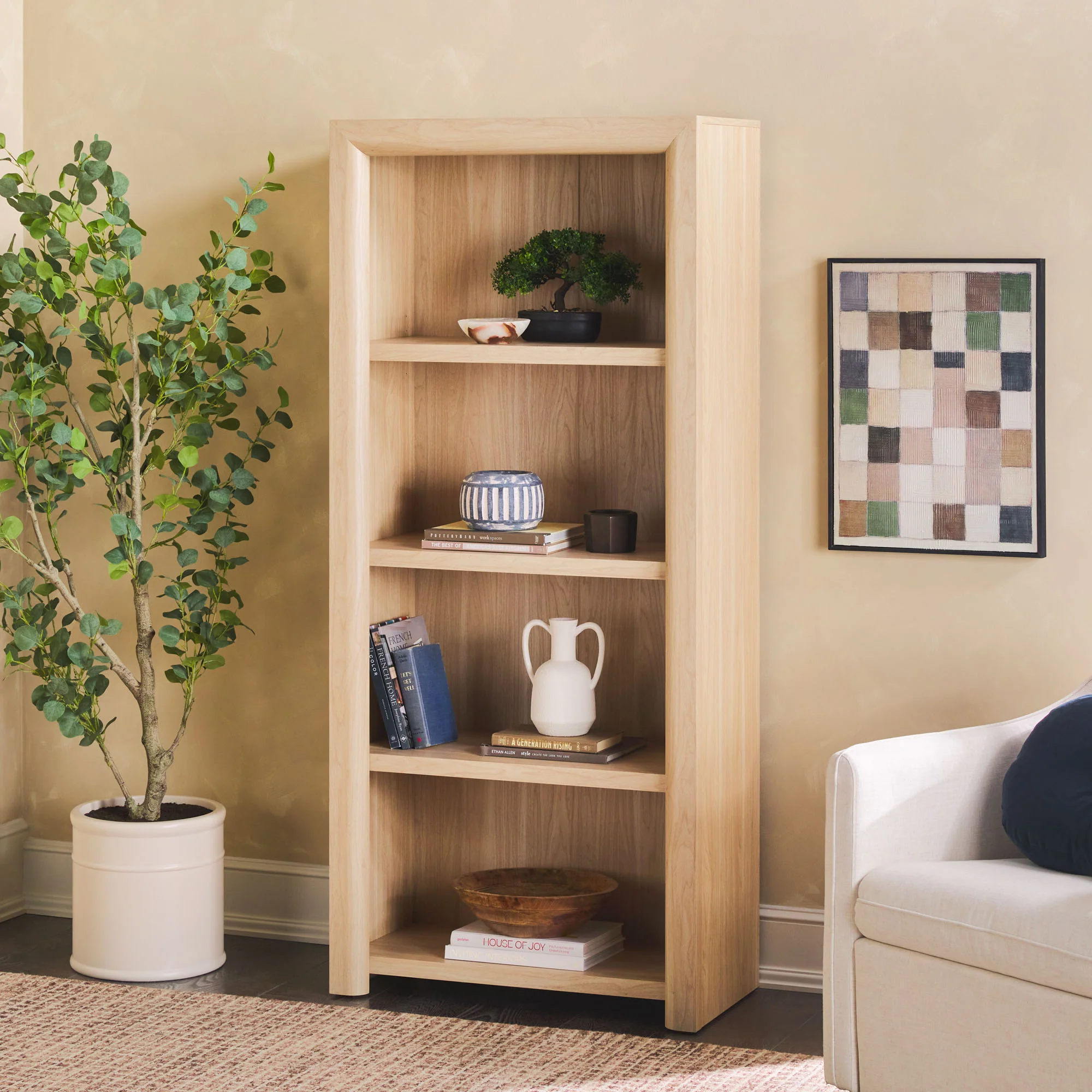 Amira Modern Wood Open Bookshelf - Image 2