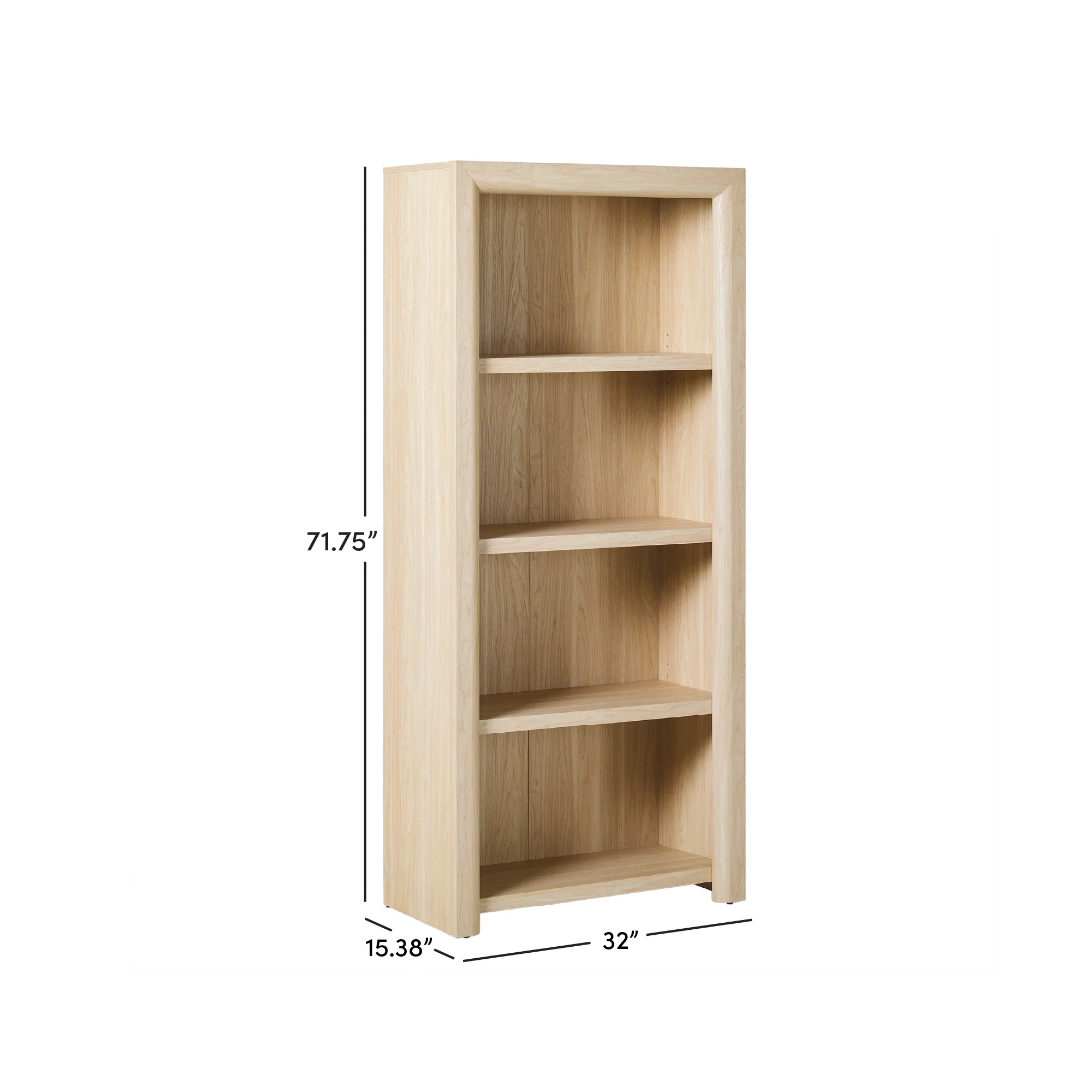 Amira Modern Wood Open Bookshelf - Image 5