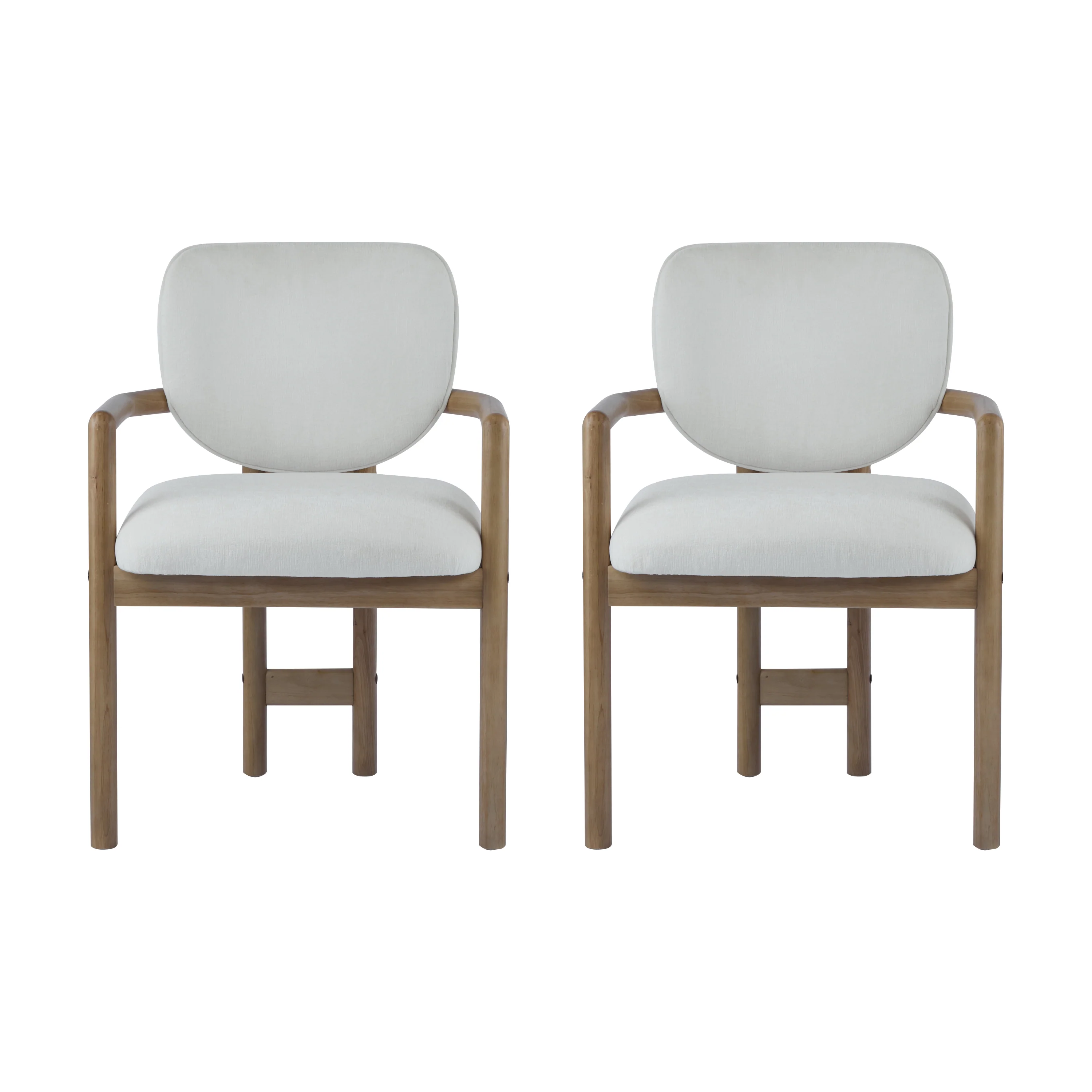 Walker Edison | Modern Wood Upholstered Dining Chairs Set of 2 - Image 4