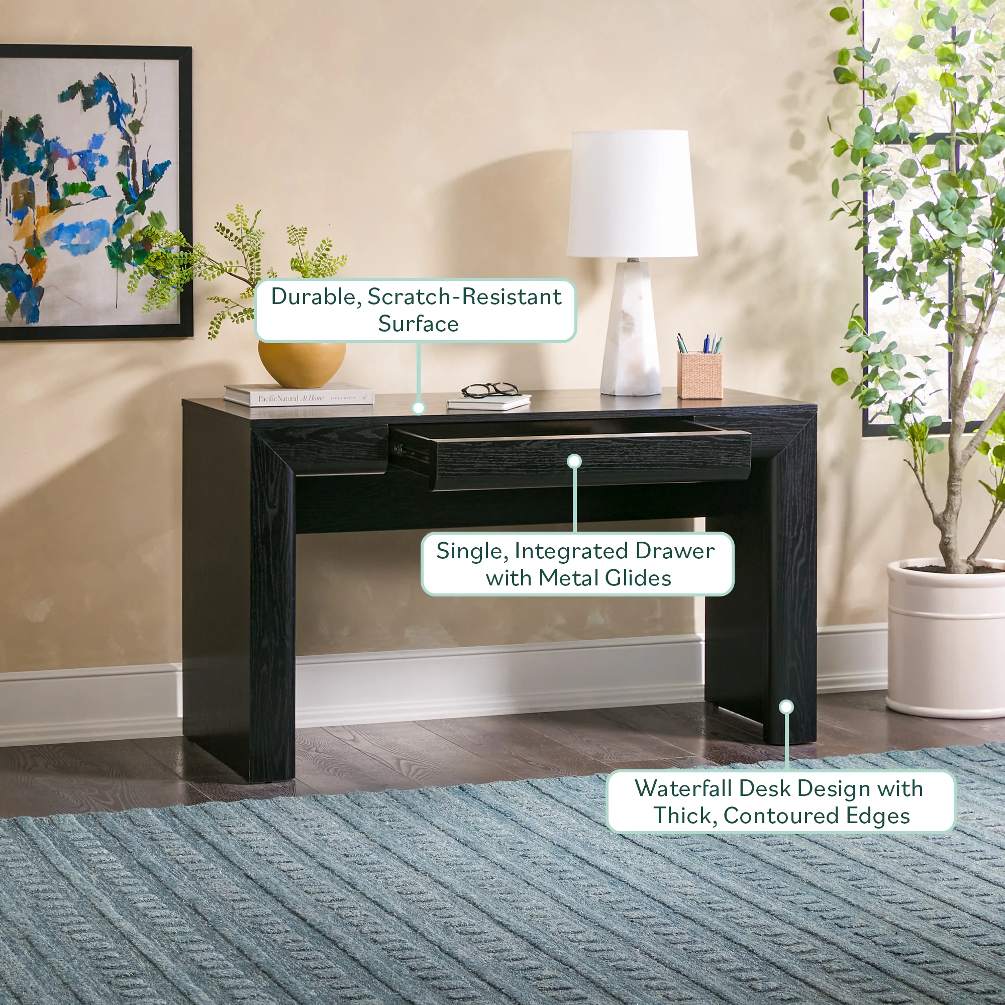 Amira Modern Curve Writing Desk - Image 19