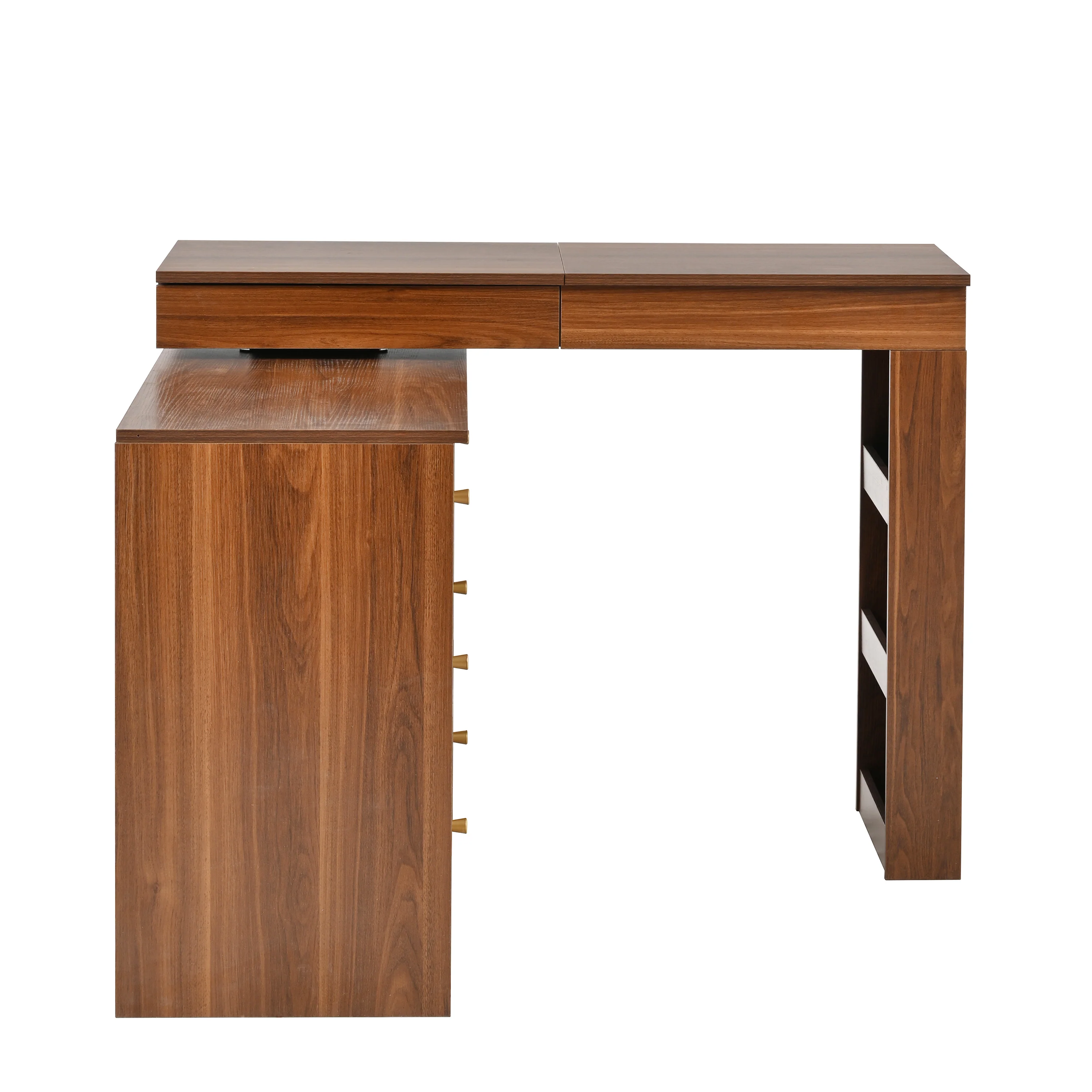 Walker Edison | Multi-Functional Vanity Desk/Dresser Set with Flip-Top Mirror and Lights - Image 14
