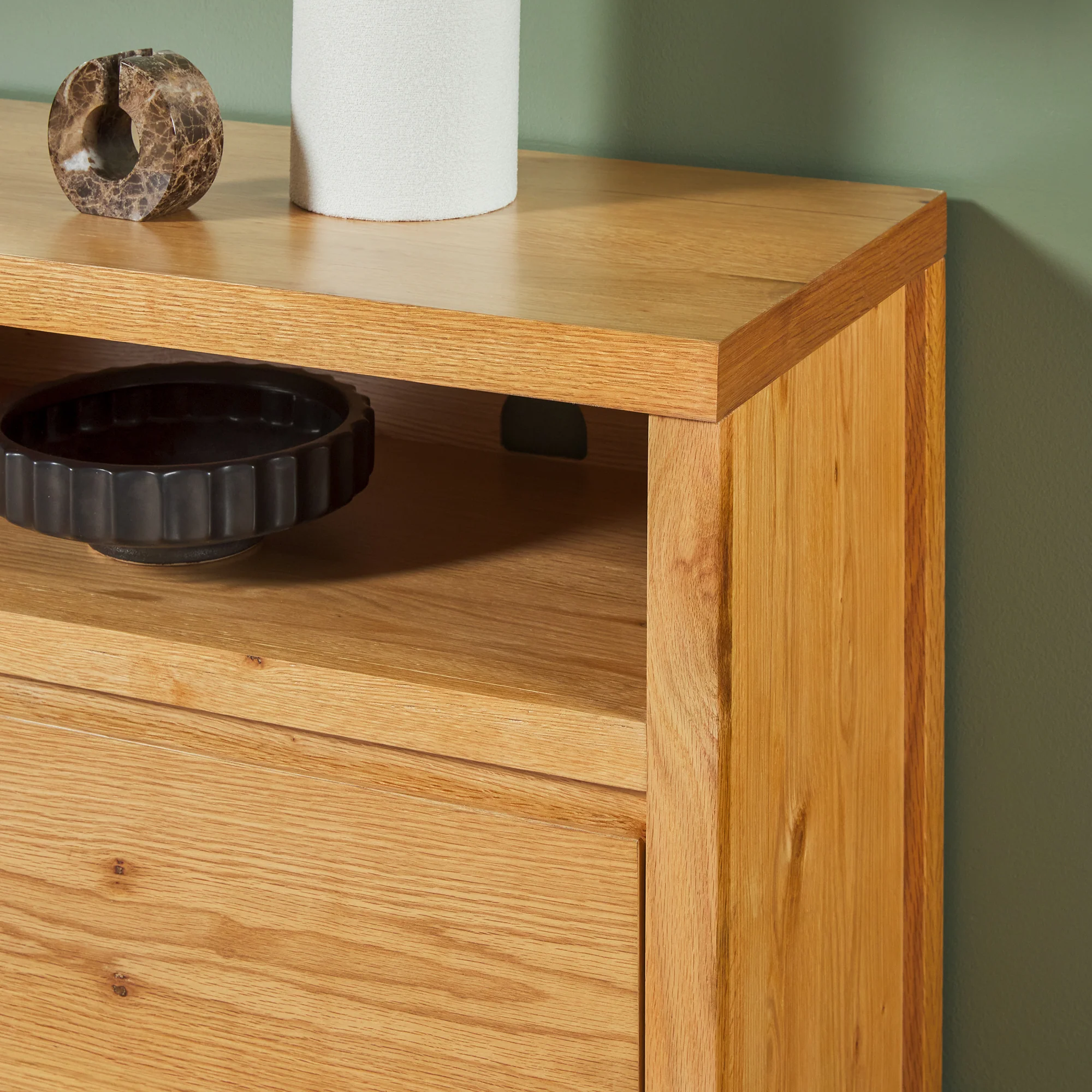 Nash 65" Modern Farmhouse Rustic Oak Wood Sideboard TV Stand - Image 19