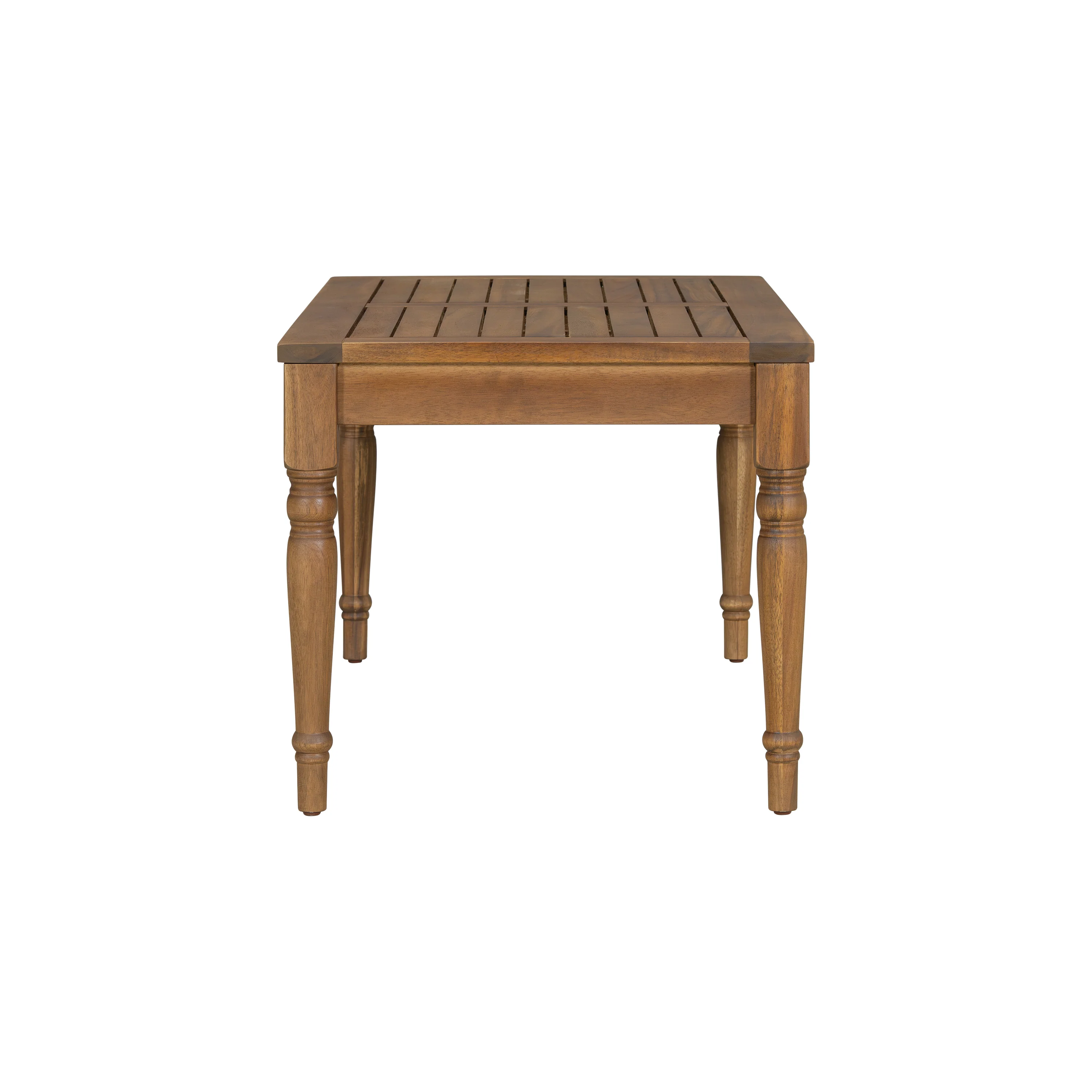 Walker Edison | Outdoor Acacia Wood Patio 4 Piece Sofa Set - Image 10