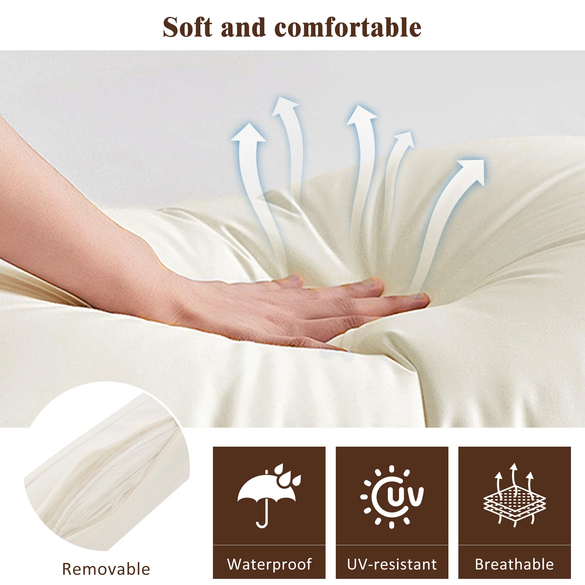 Outdoor Lounge Chair with Cushion & Adjustable Backrest - Image 7