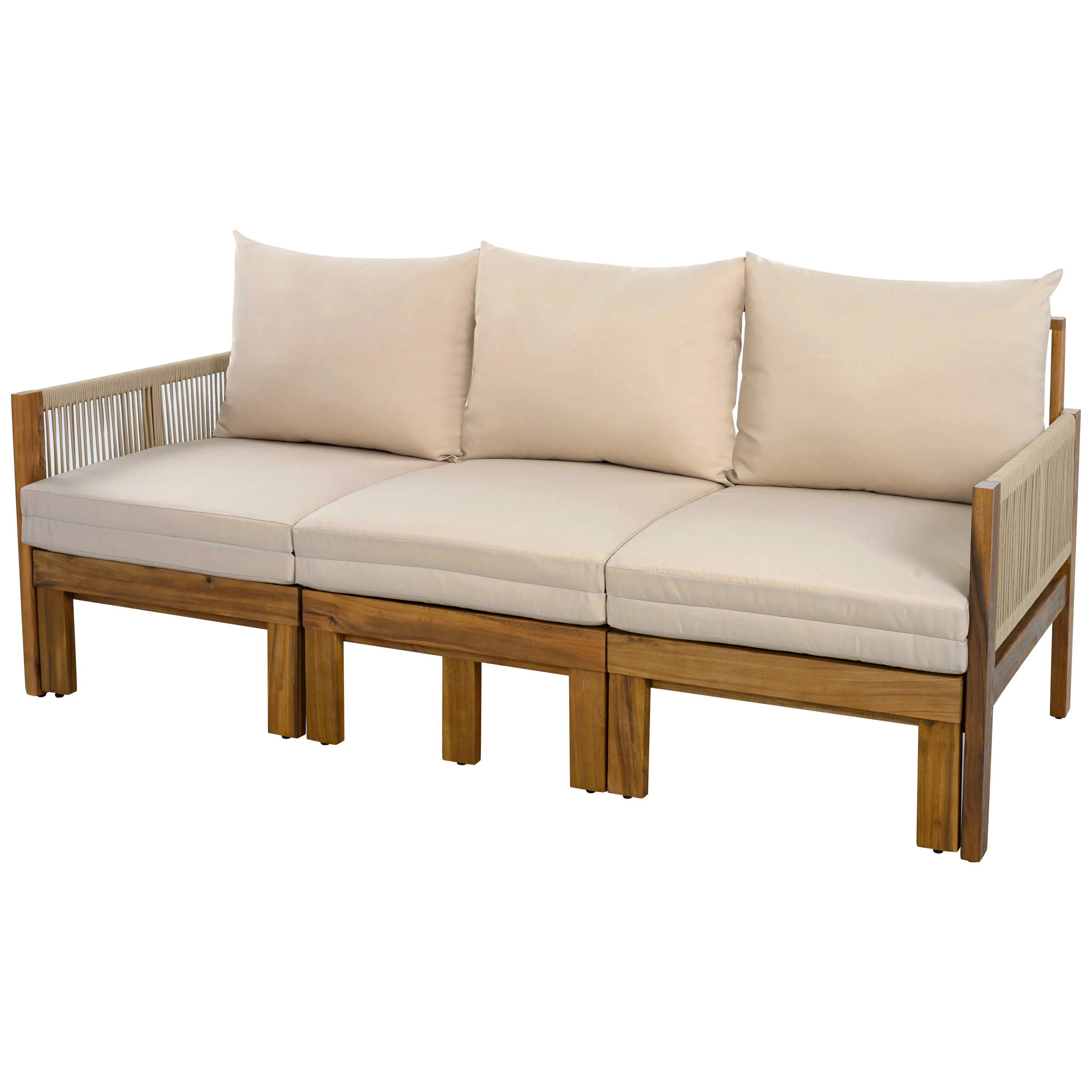Outdoor Patio 3 Seat Sunbed Daybed Couch - Image 11