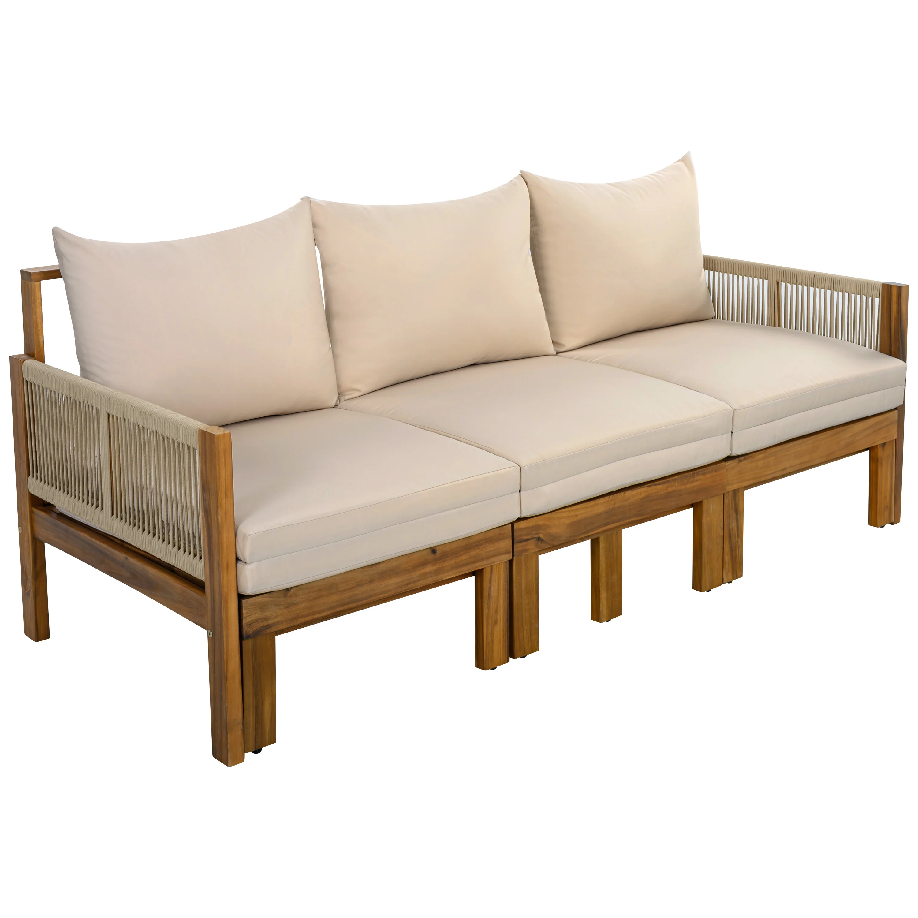 Outdoor Patio 3 Seat Sunbed Daybed Couch - Image 9