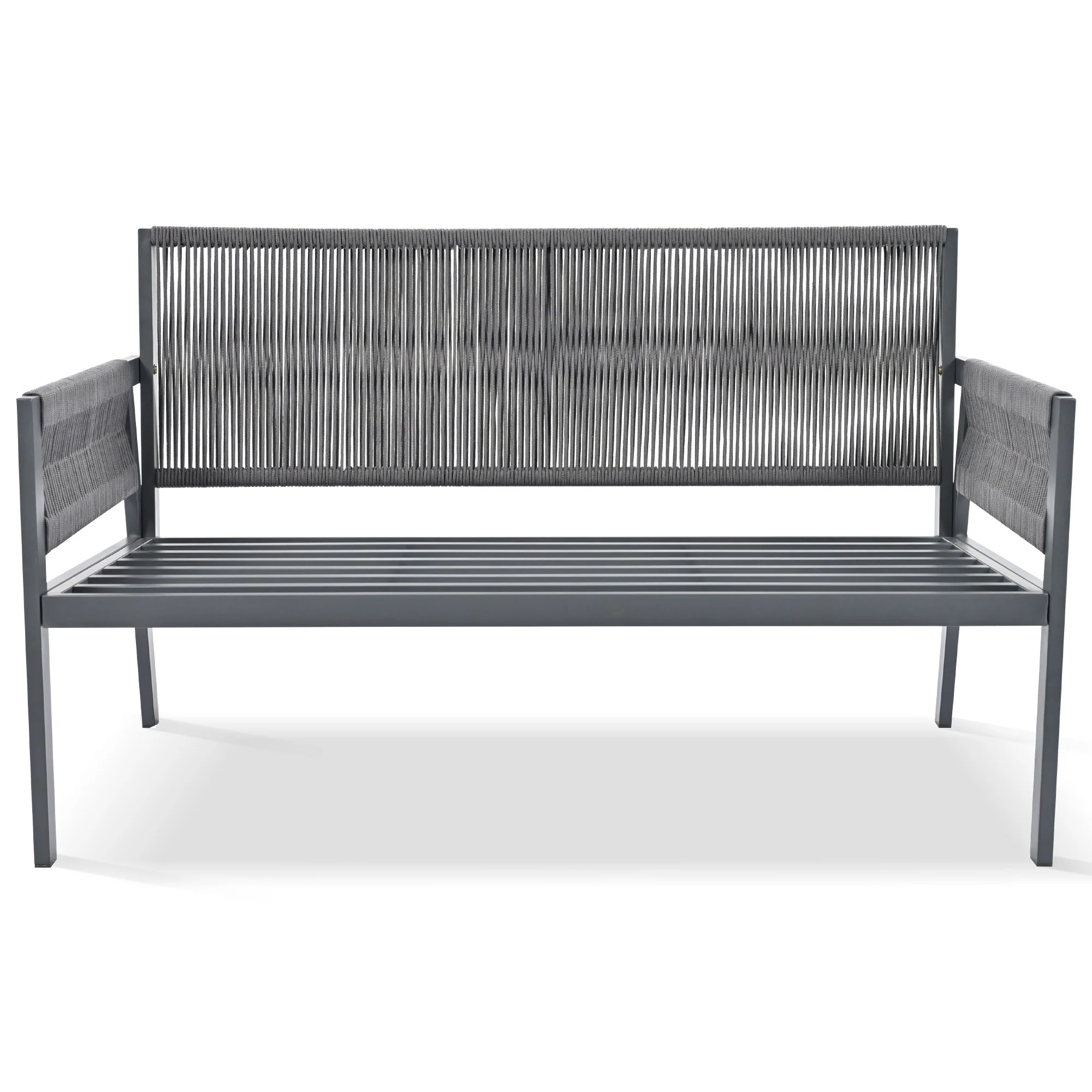 Outdoor Patio 4-Piece Rope Patio Furniture Set with Coffee Table - Image 19