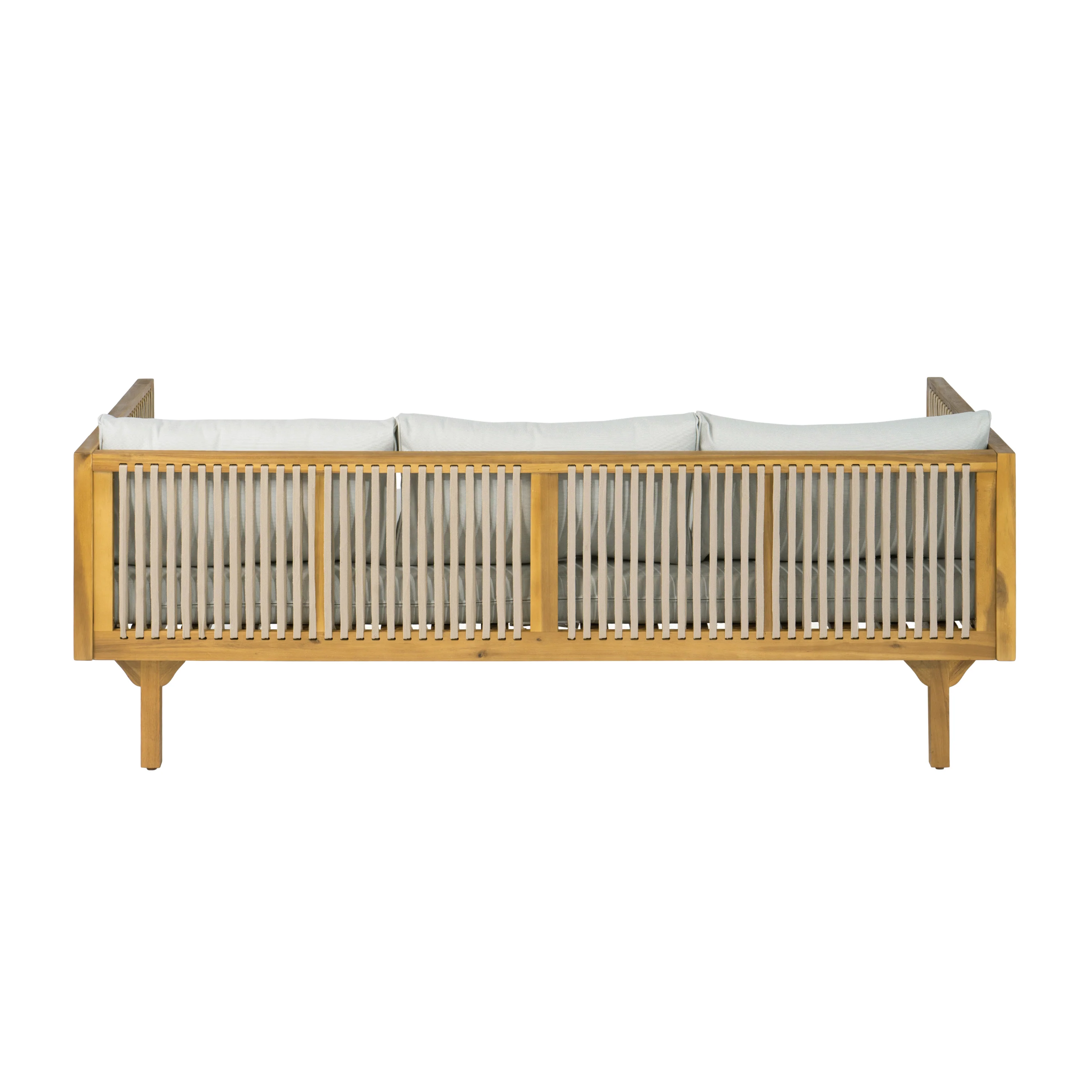 Outdoor Patio Acacia Wood Deep Seat Sofa Daybed - Image 8