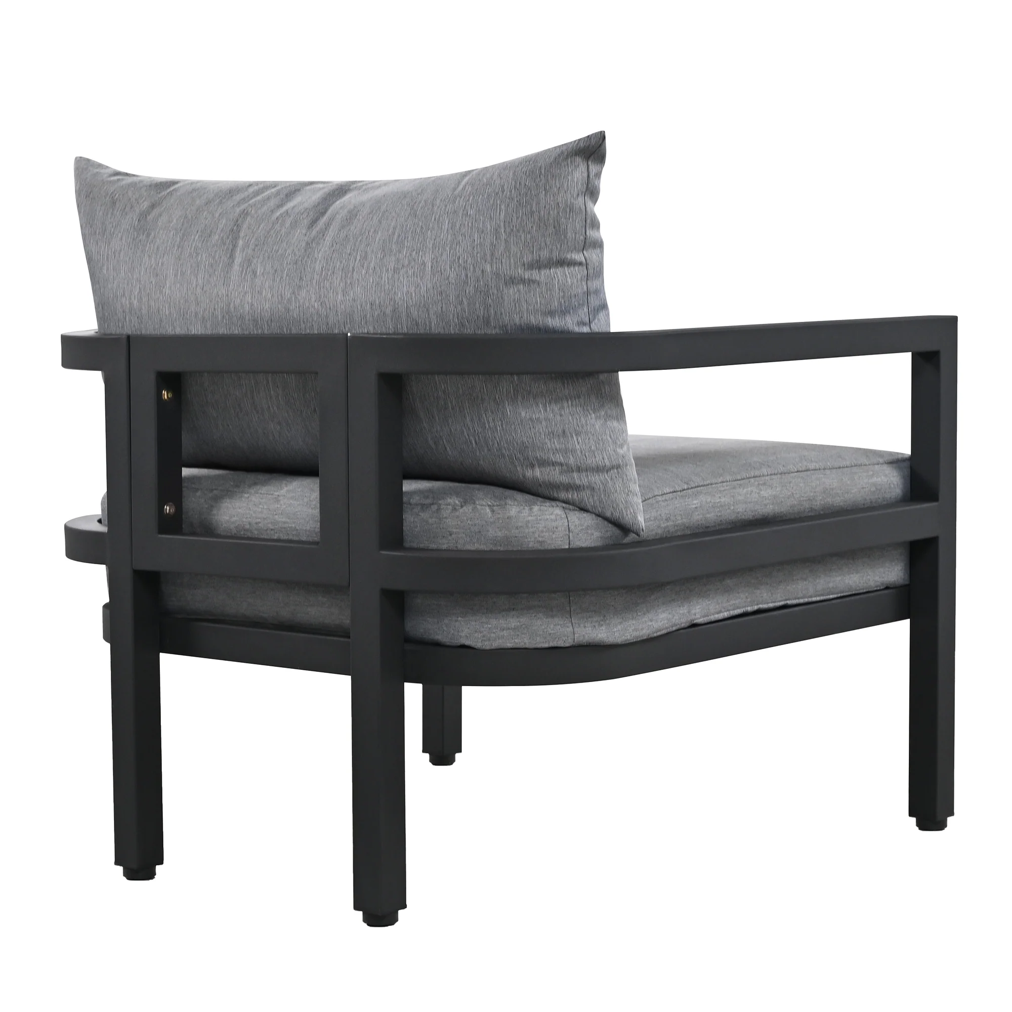 Walker Edison | Outdoor Patio Steel 4 Piece Sofa Set - Image 10