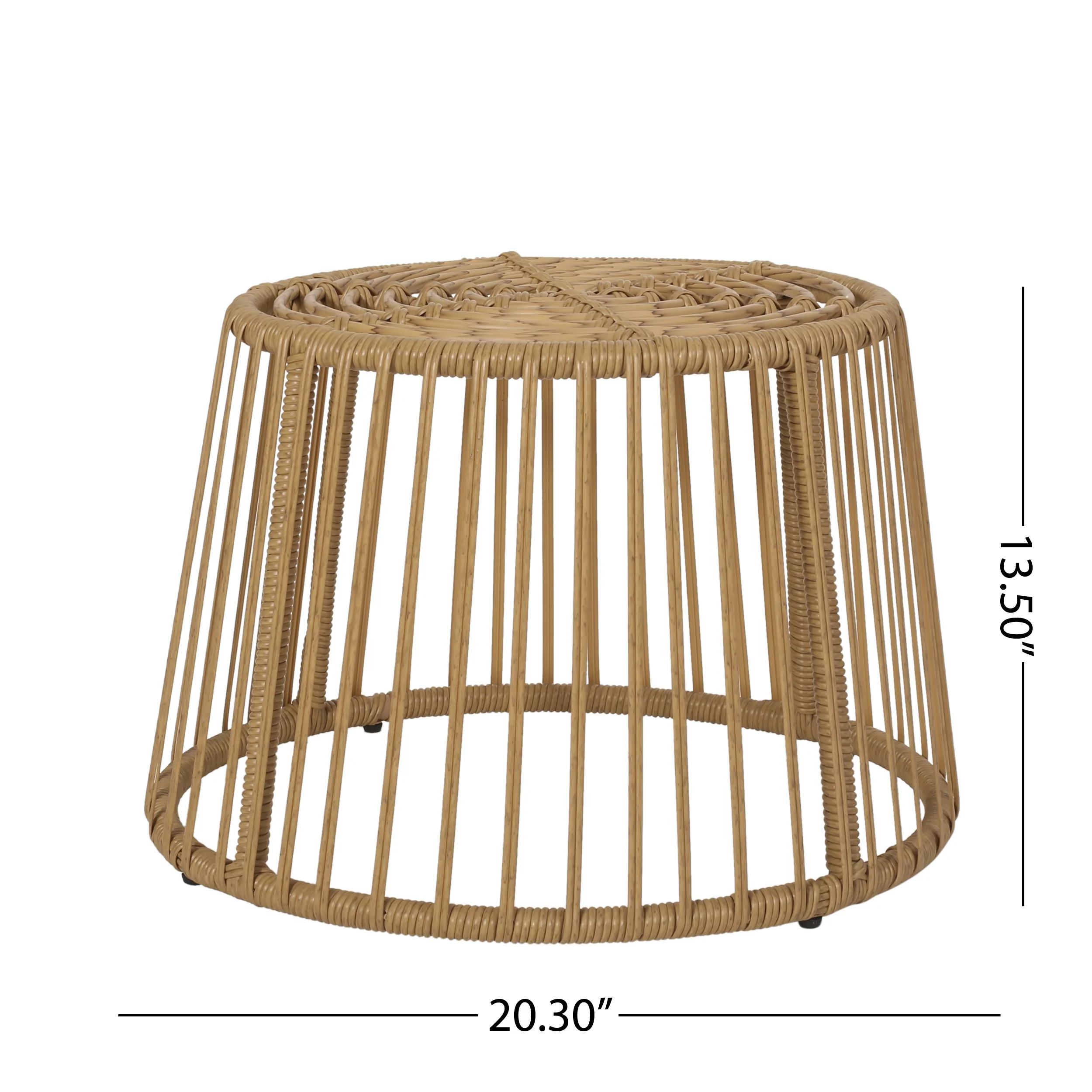 Walker Edison | Outdoor Rattan Side Table - Image 5