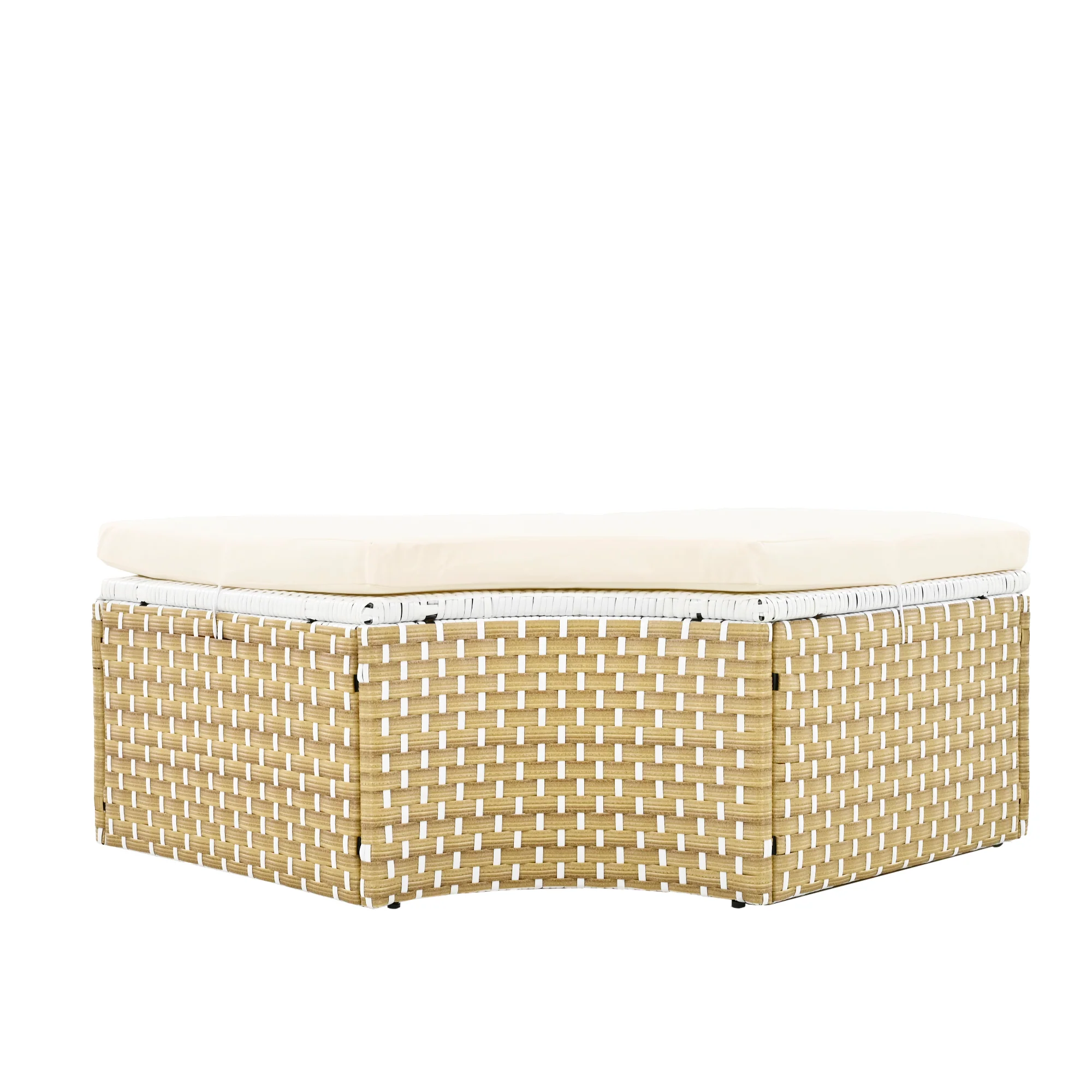 Walker Edison | Outdoor Round Modular Sunbed Sofa Set - Image 20
