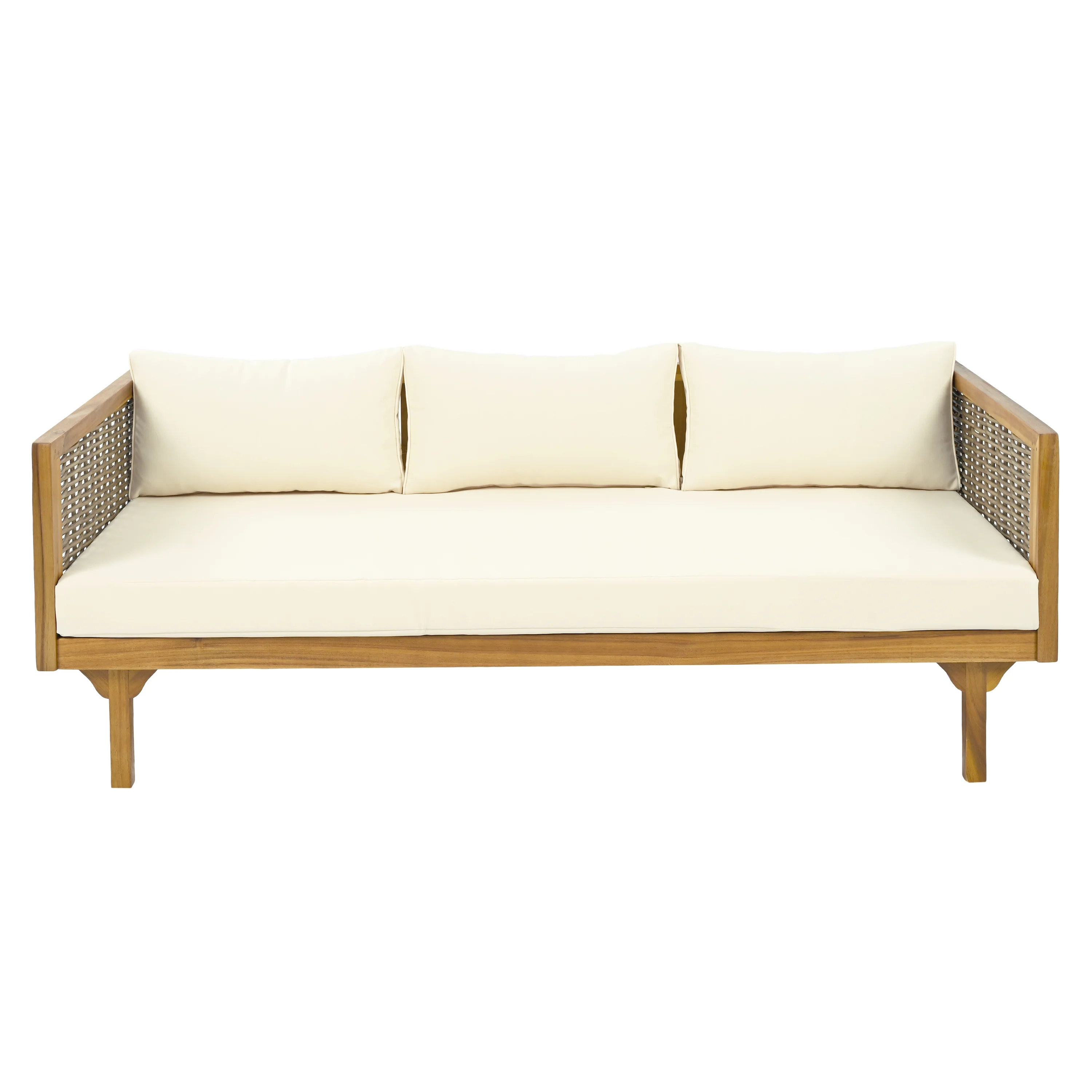 Walker Edison | Outdoor Teak Wood Daybed Sofa - Image 3