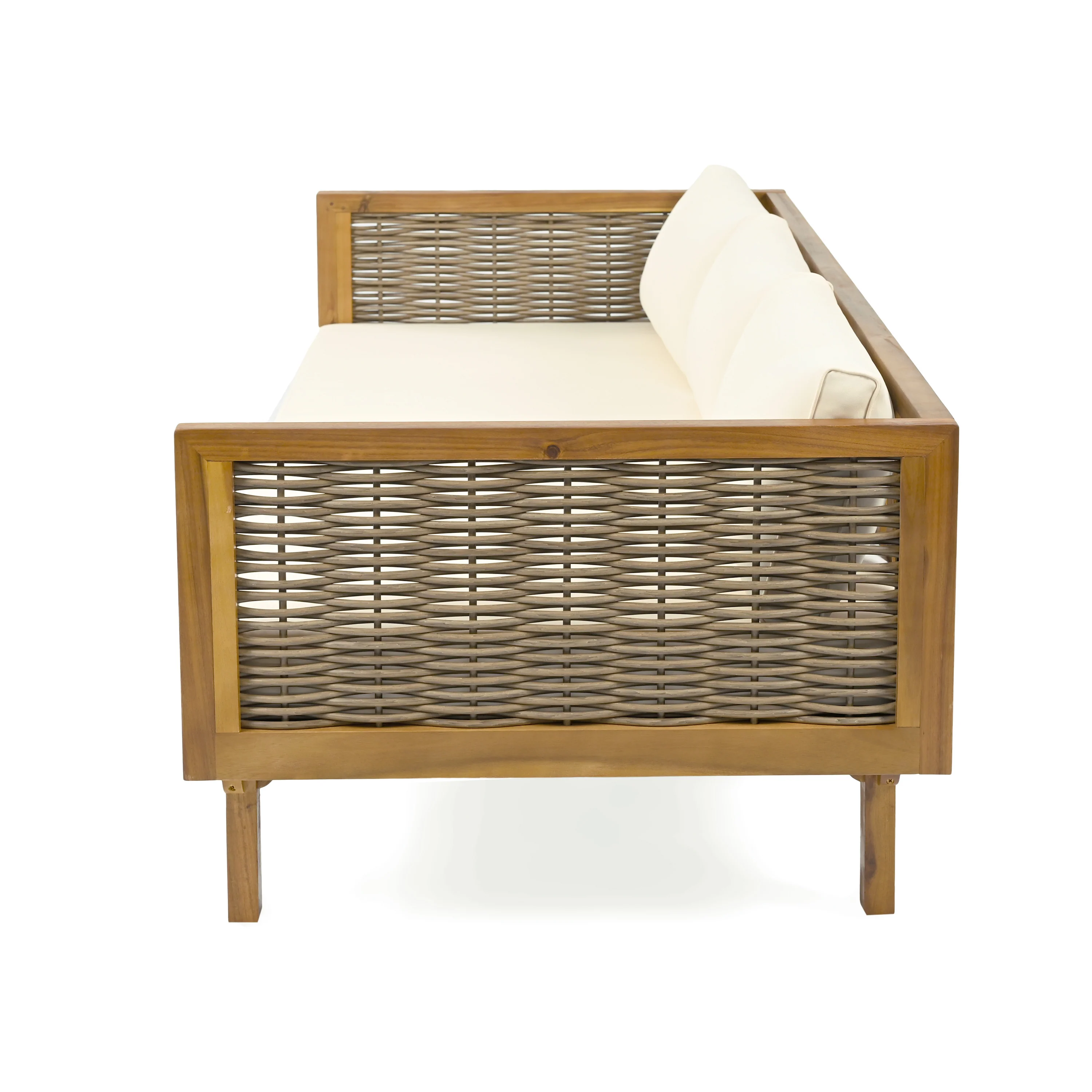 Walker Edison | Outdoor Teak Wood Daybed Sofa - Image 6
