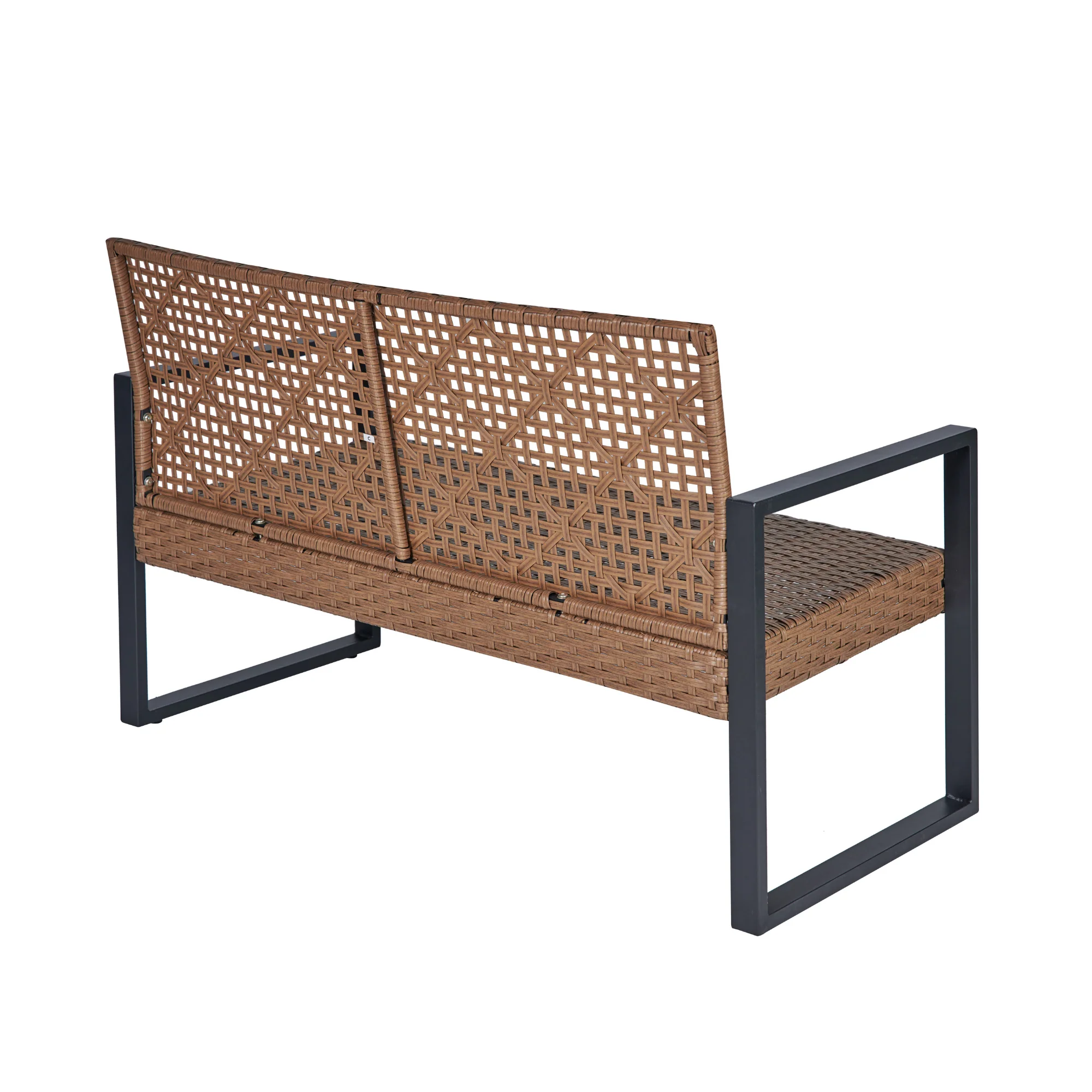 Walker Edison | Outdoor Wicker 4-Piece Patio Furniture Set - Image 9