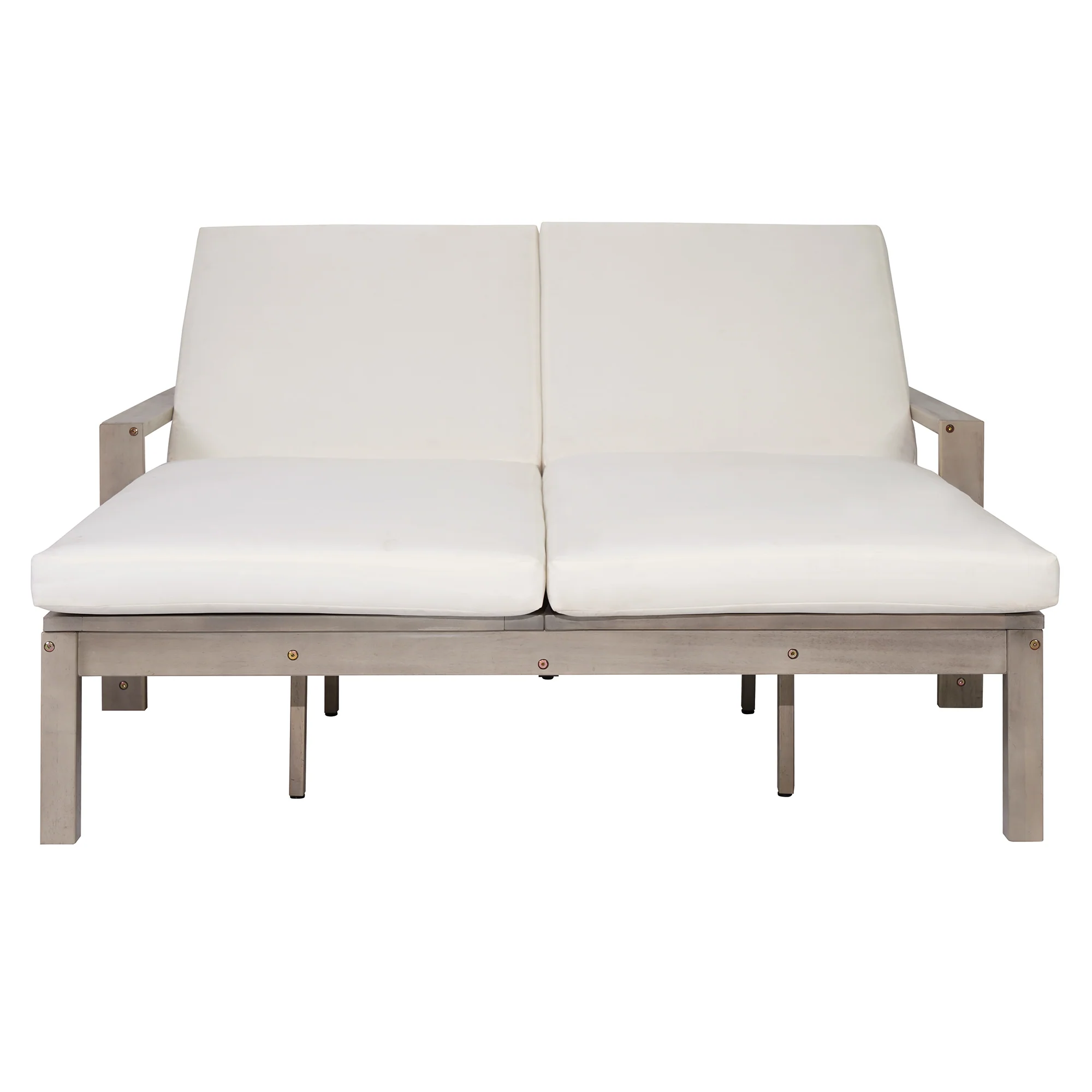 Outdoor Wide Double Lounge Chair with Adjustable Backrest with Removable Cushions - Image 18