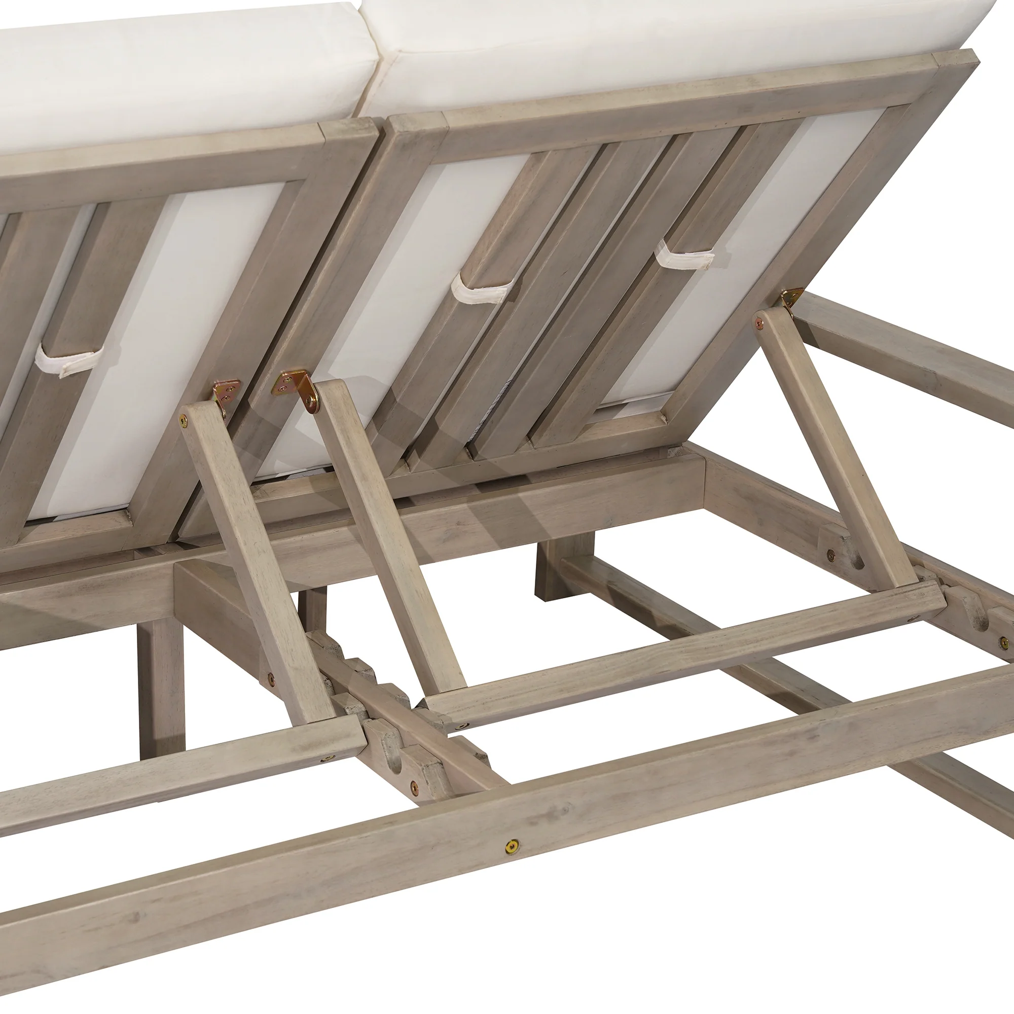 Outdoor Wide Double Lounge Chair with Adjustable Backrest with Removable Cushions - Image 20