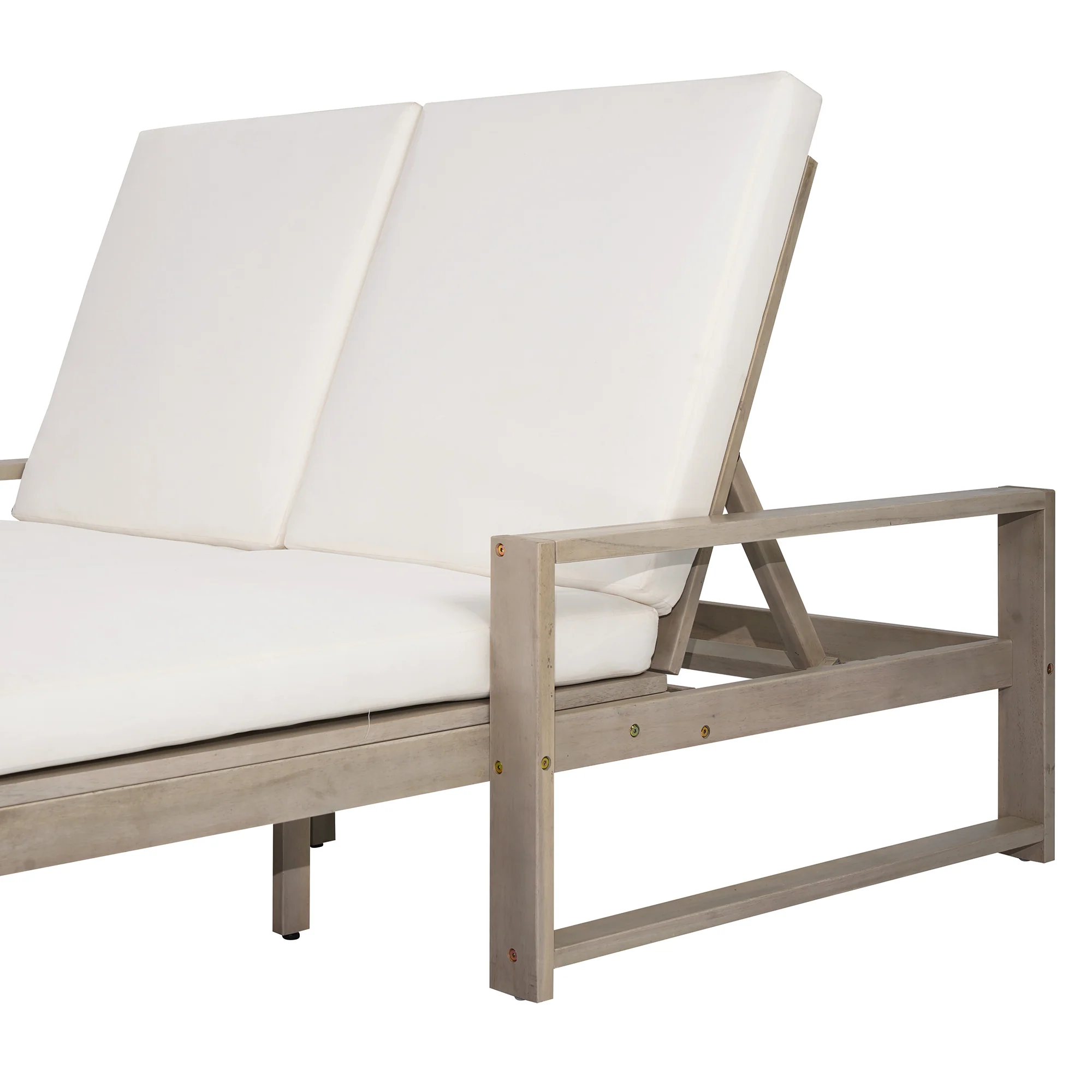 Outdoor Wide Double Lounge Chair with Adjustable Backrest with Removable Cushions - Image 26