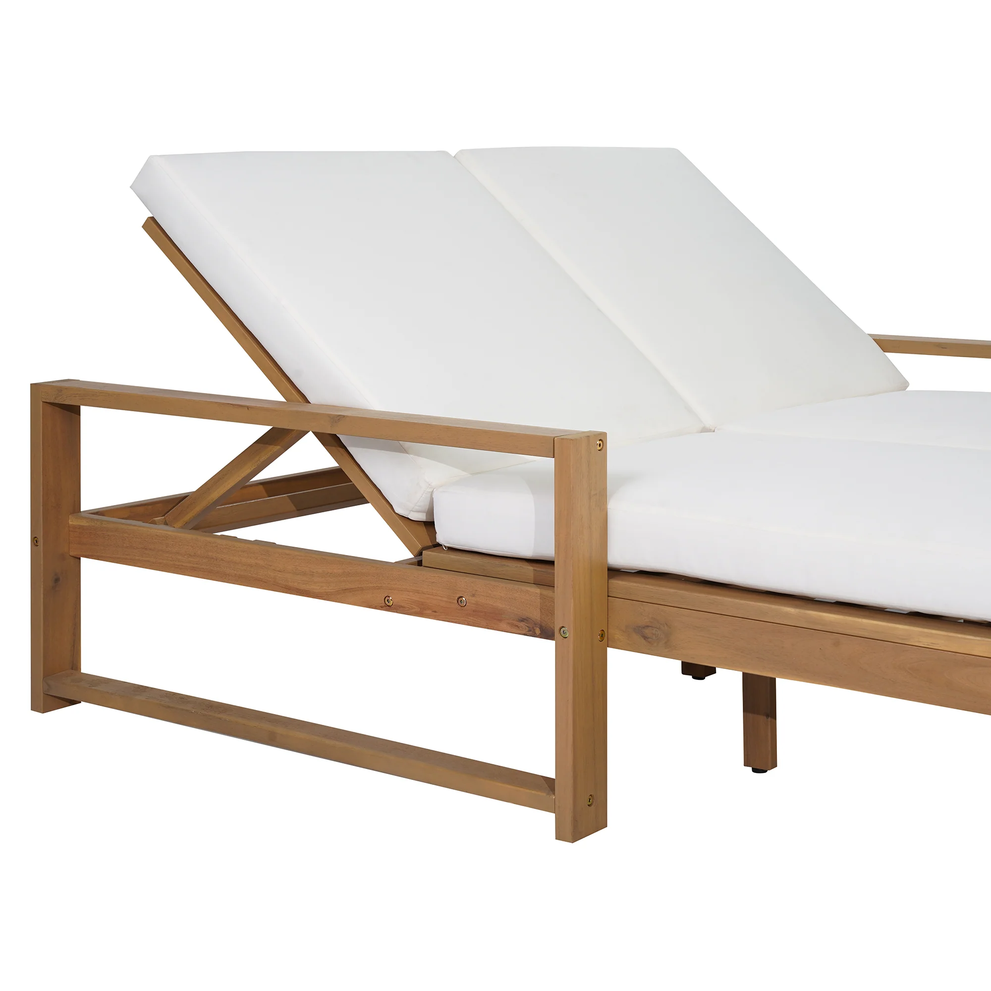 Outdoor Wide Double Lounge Chair with Adjustable Backrest with Removable Cushions - Image 32