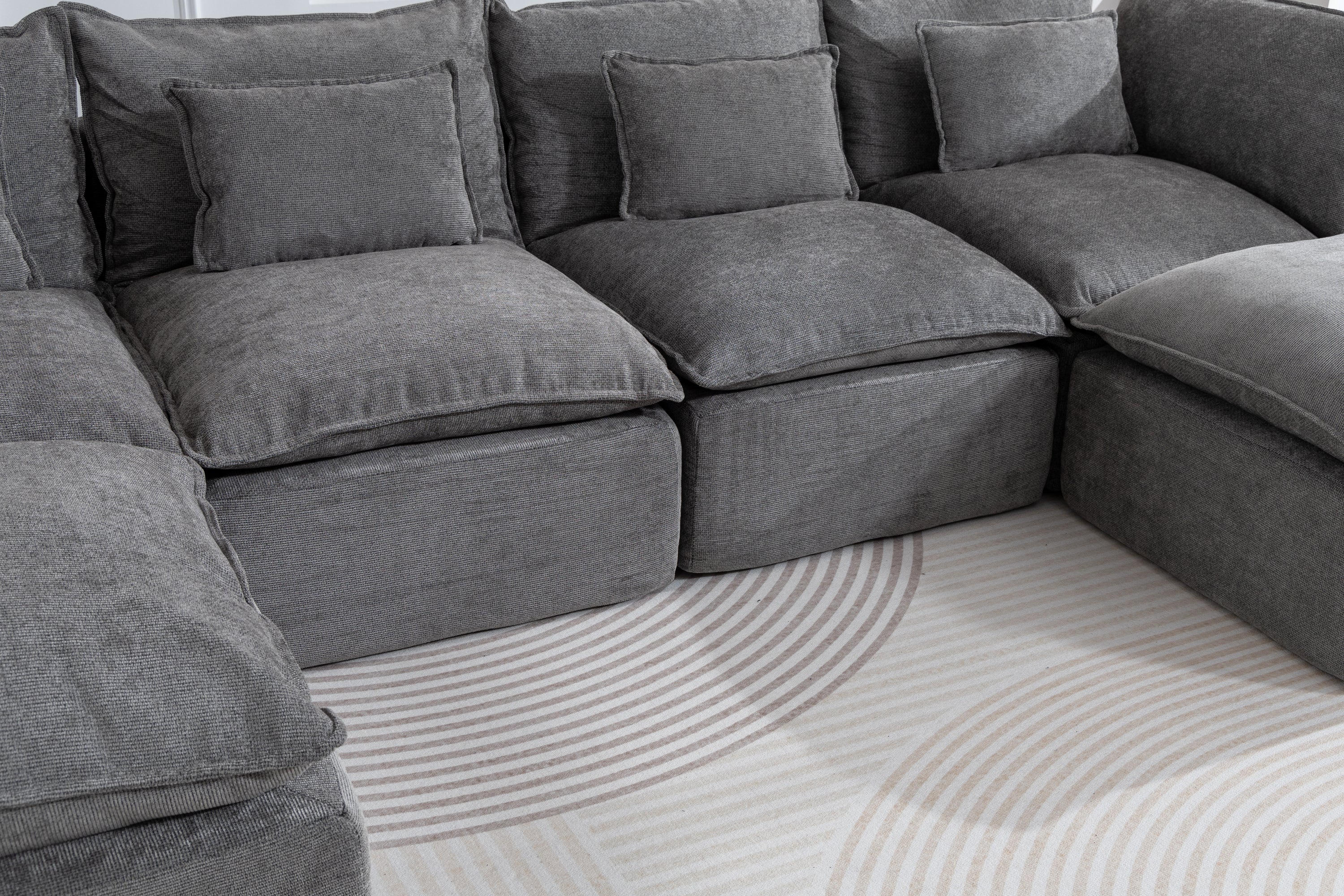 Oversized Cloud Modular 129.8"in Sectional Sofa - Image 36