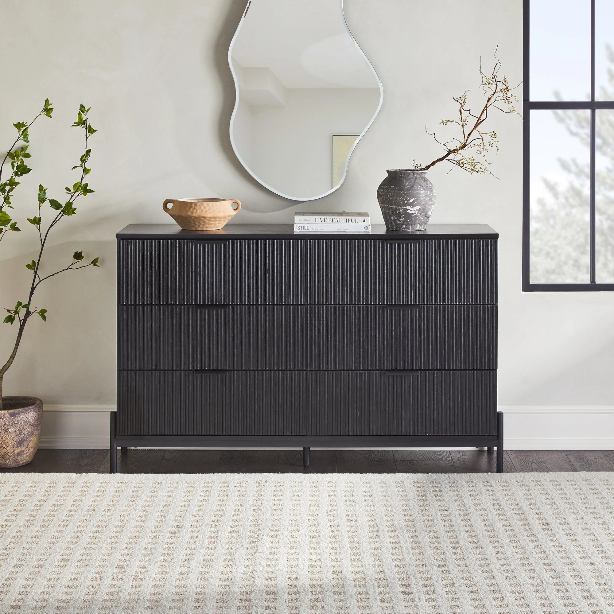 Paris Modern Scandinavian Reeded Dresser - Image 11