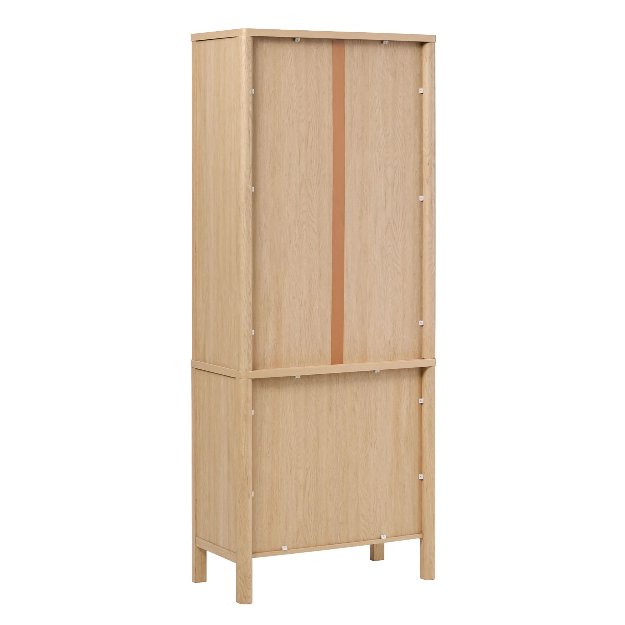 Penelope Modern Fluted Glass Cabinet Bookshelf - Image 16
