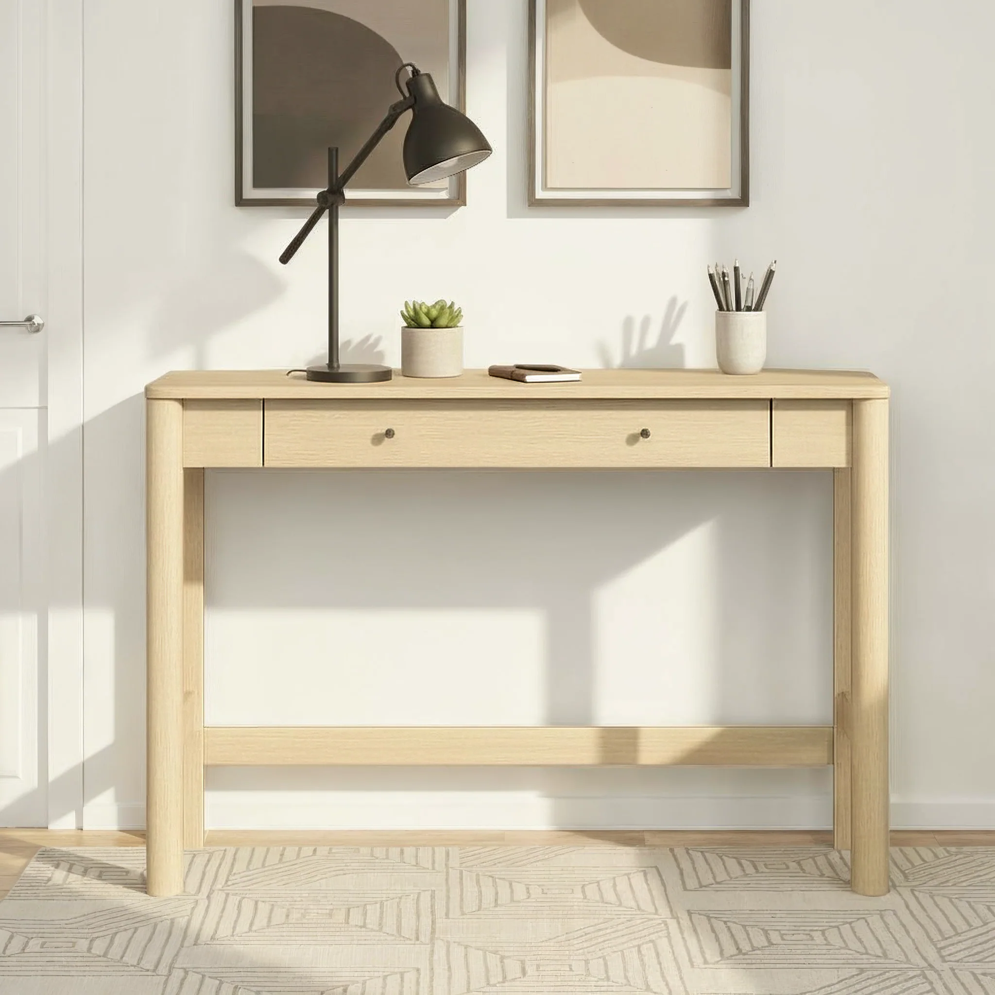 Penelope Modern Writing Desk with Storage - Image 3