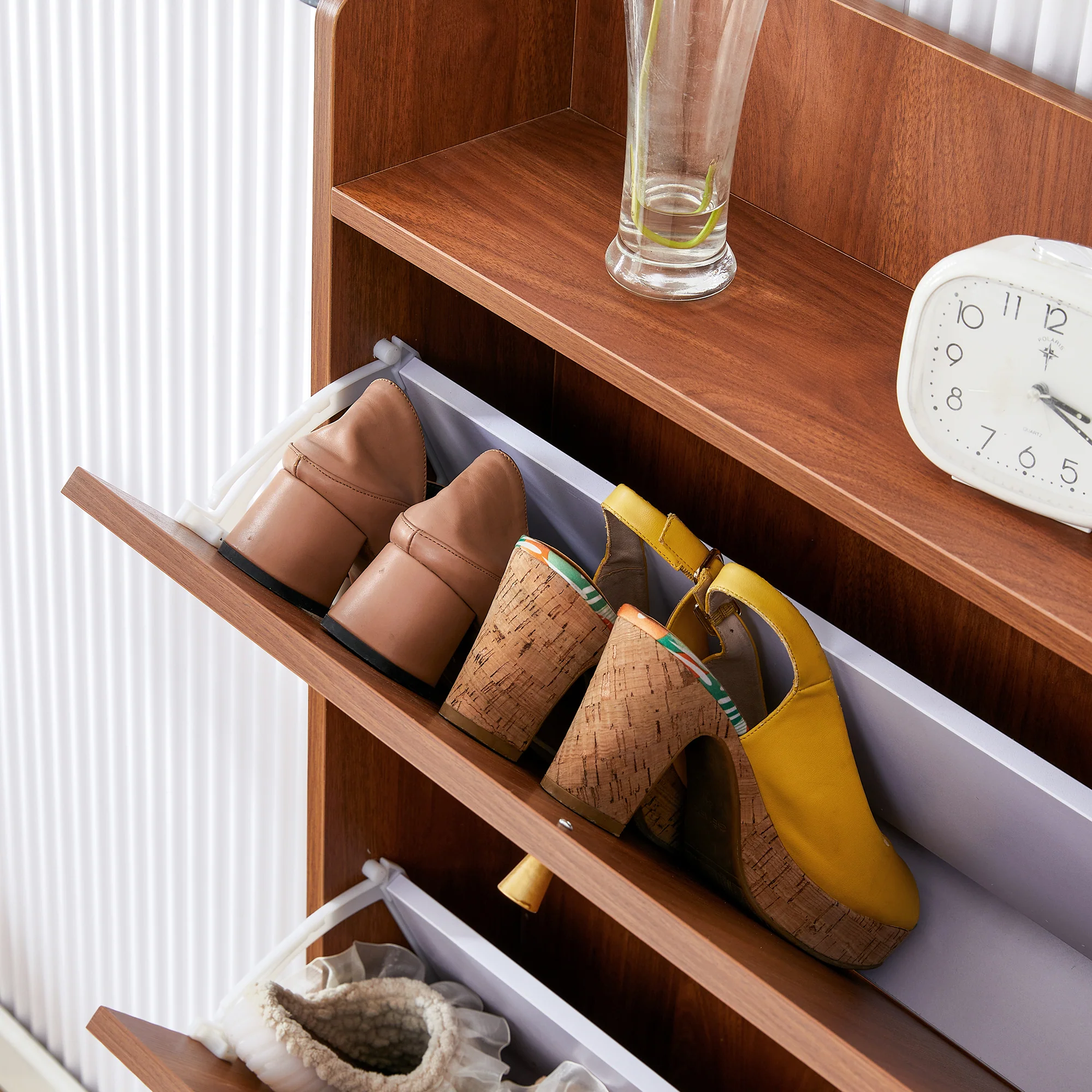 Walker Edison | Rattan Modern Minimalist Entryway Storage Cabinet - Image 17