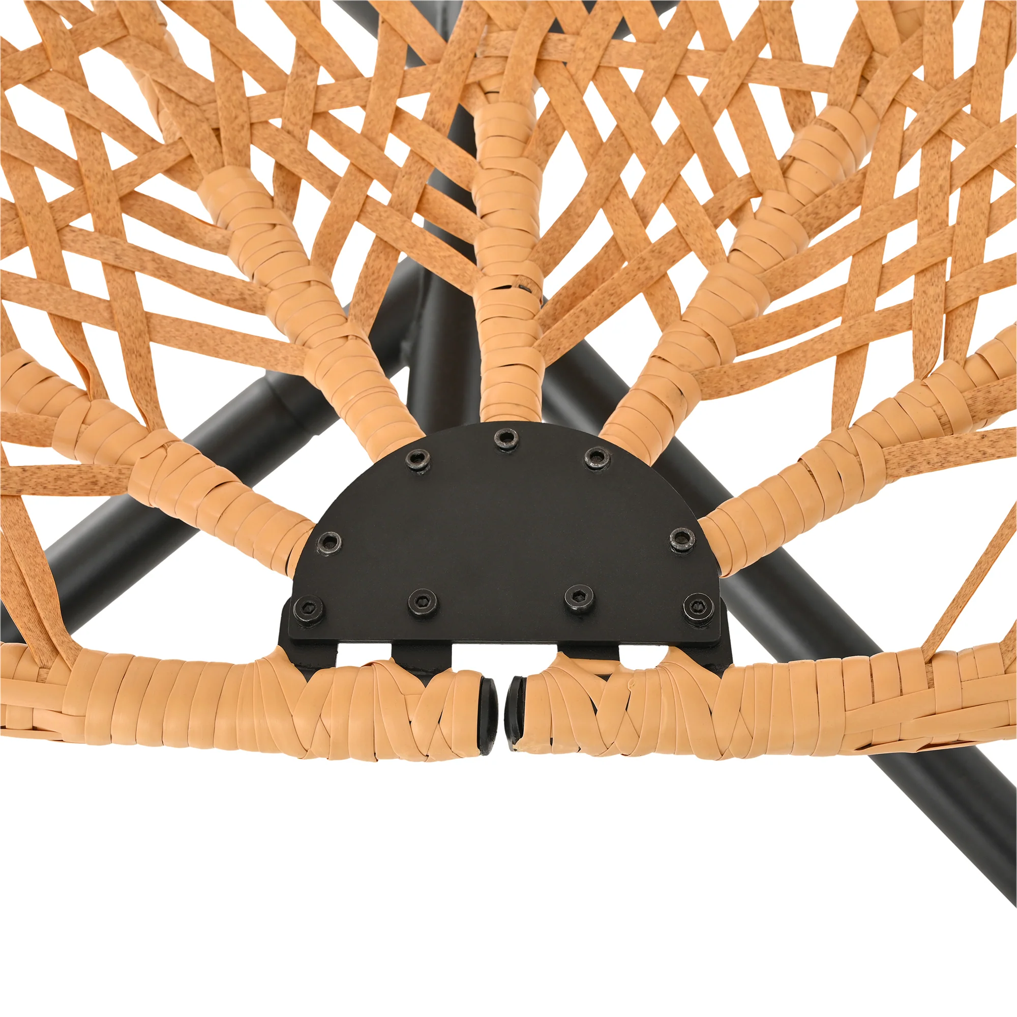 Rattan Weaving Hanging Egg Chair with Stand and Soft Removable Cushion - Image 27