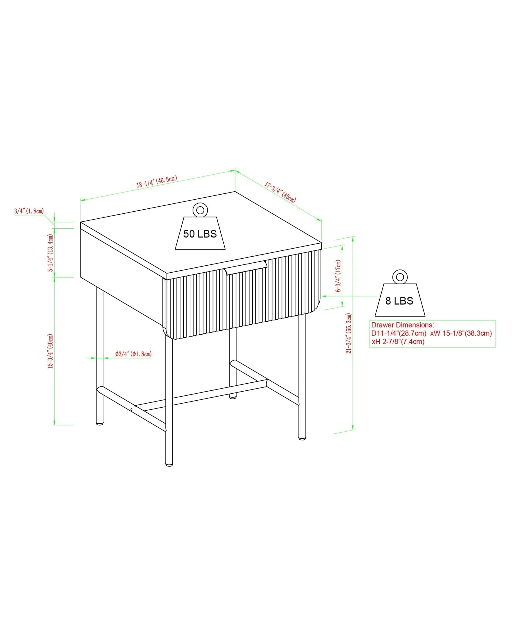 Reema Scandinavian Side Table - Image 5