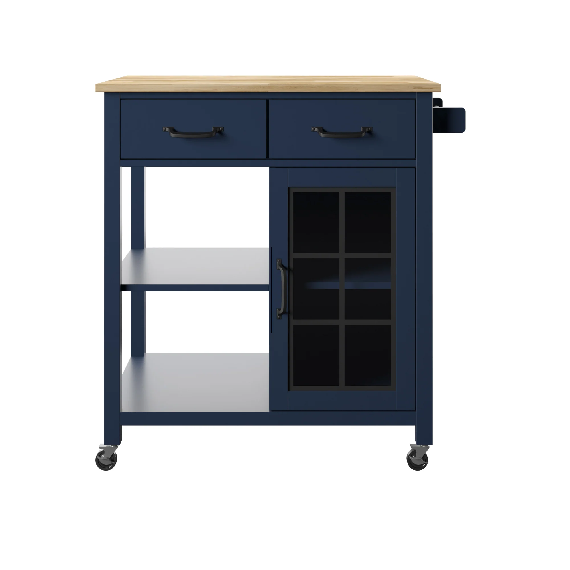 Compact Rolling Kitchen Island Cart with Storage - Image 27