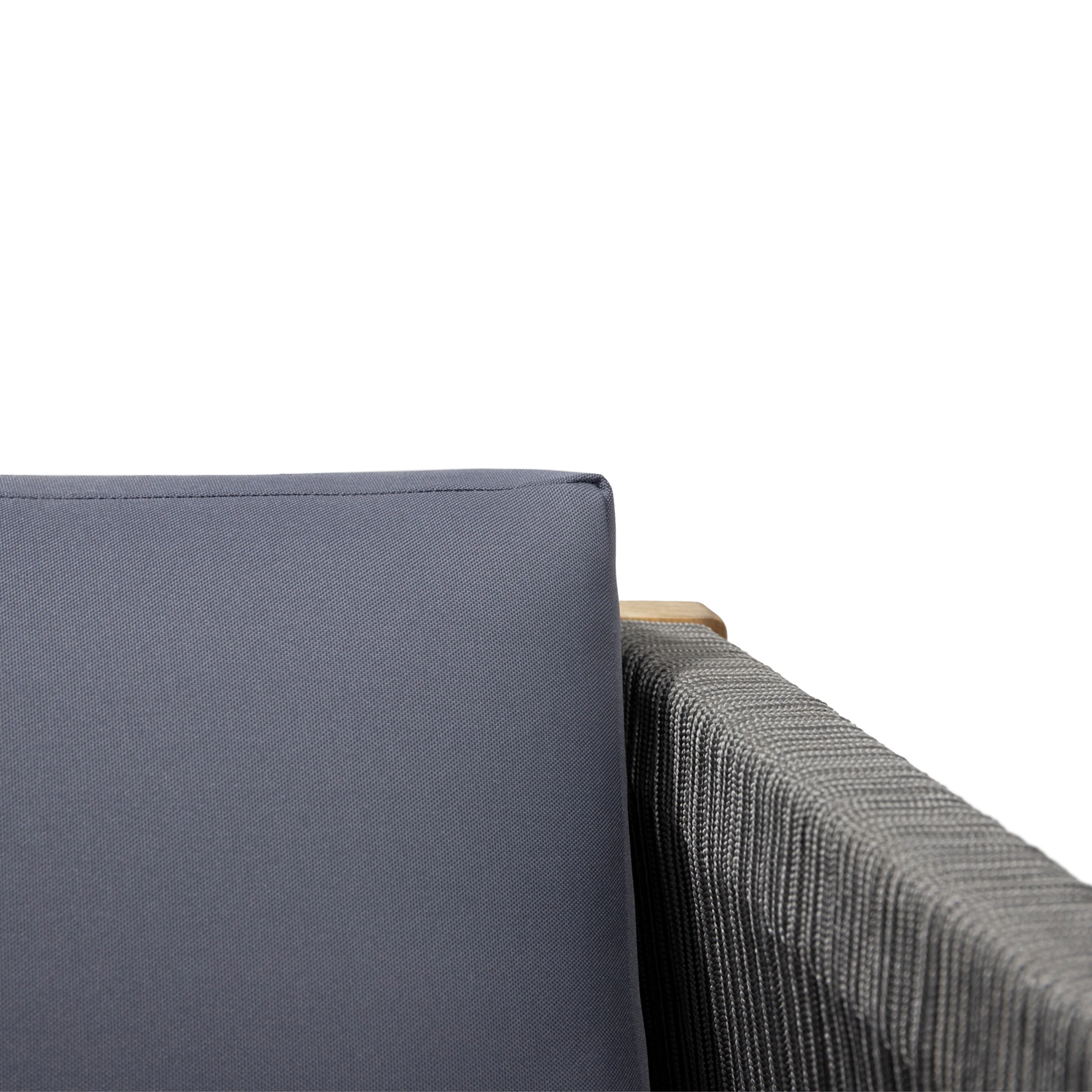 Walker Edison | Rope Design Outdoor Teak Loveseat Set - Image 11
