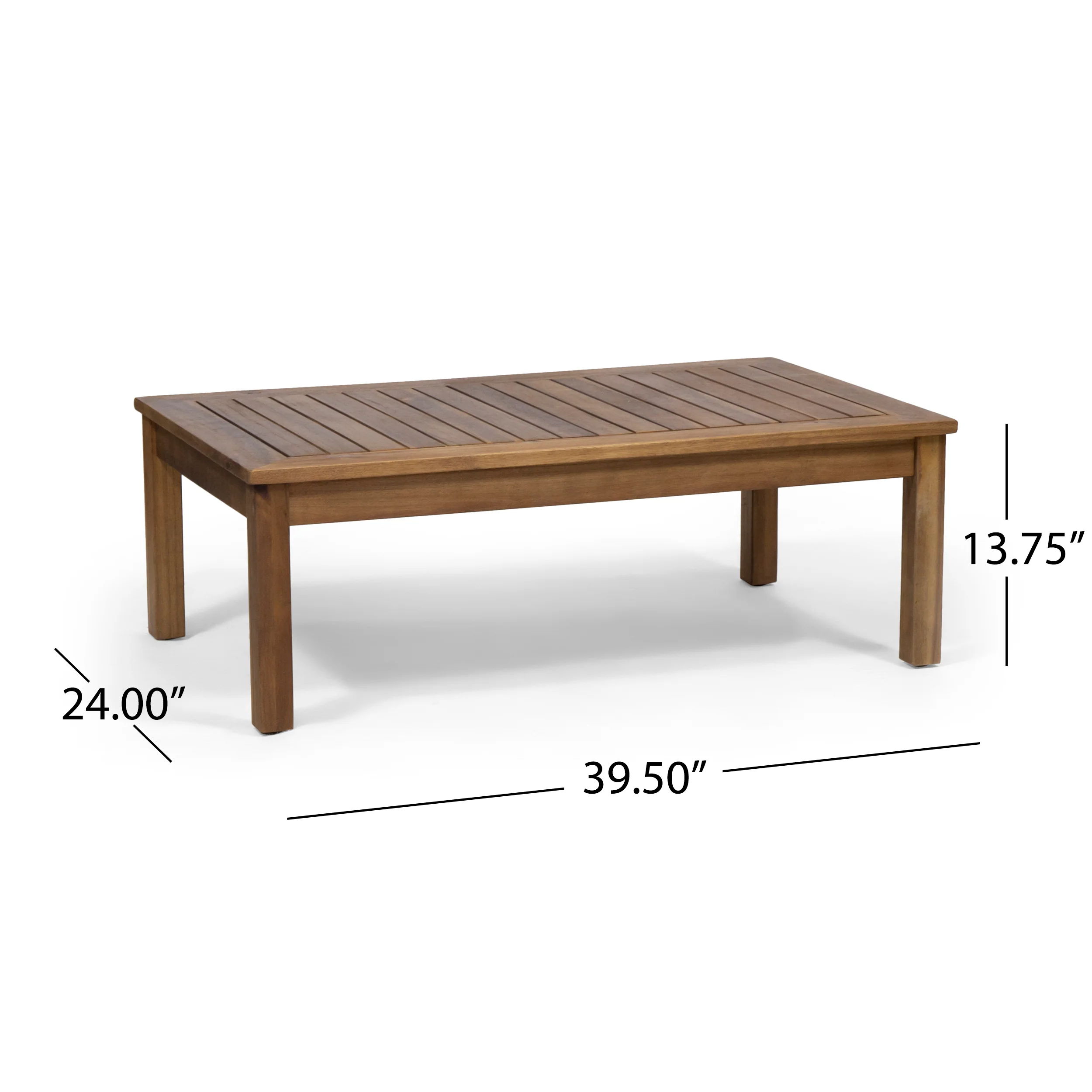 Walker Edison | Rope Design Outdoor Teak Loveseat Set - Image 6