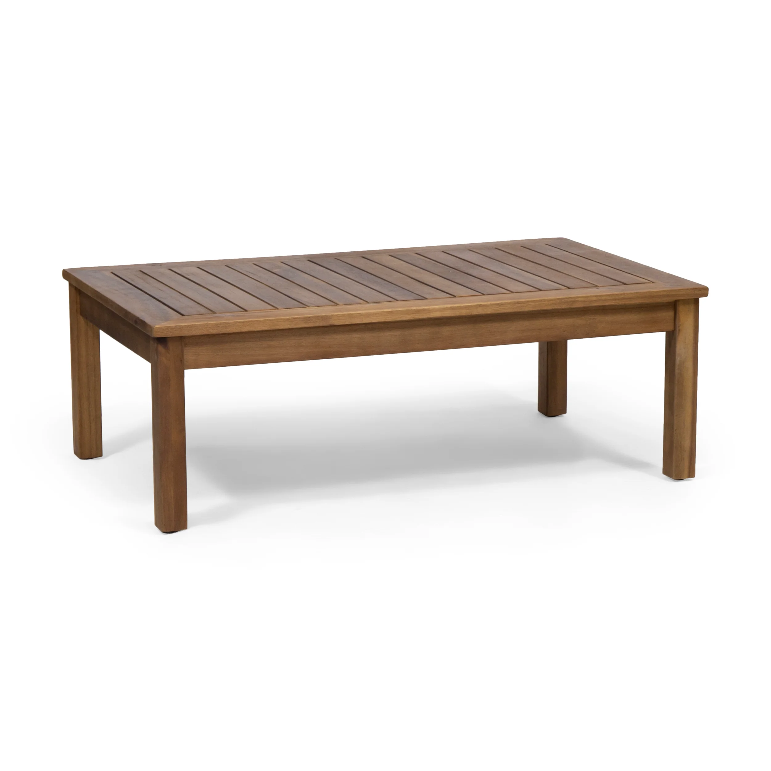 Walker Edison | Rope Design Outdoor Teak Loveseat Set - Image 8
