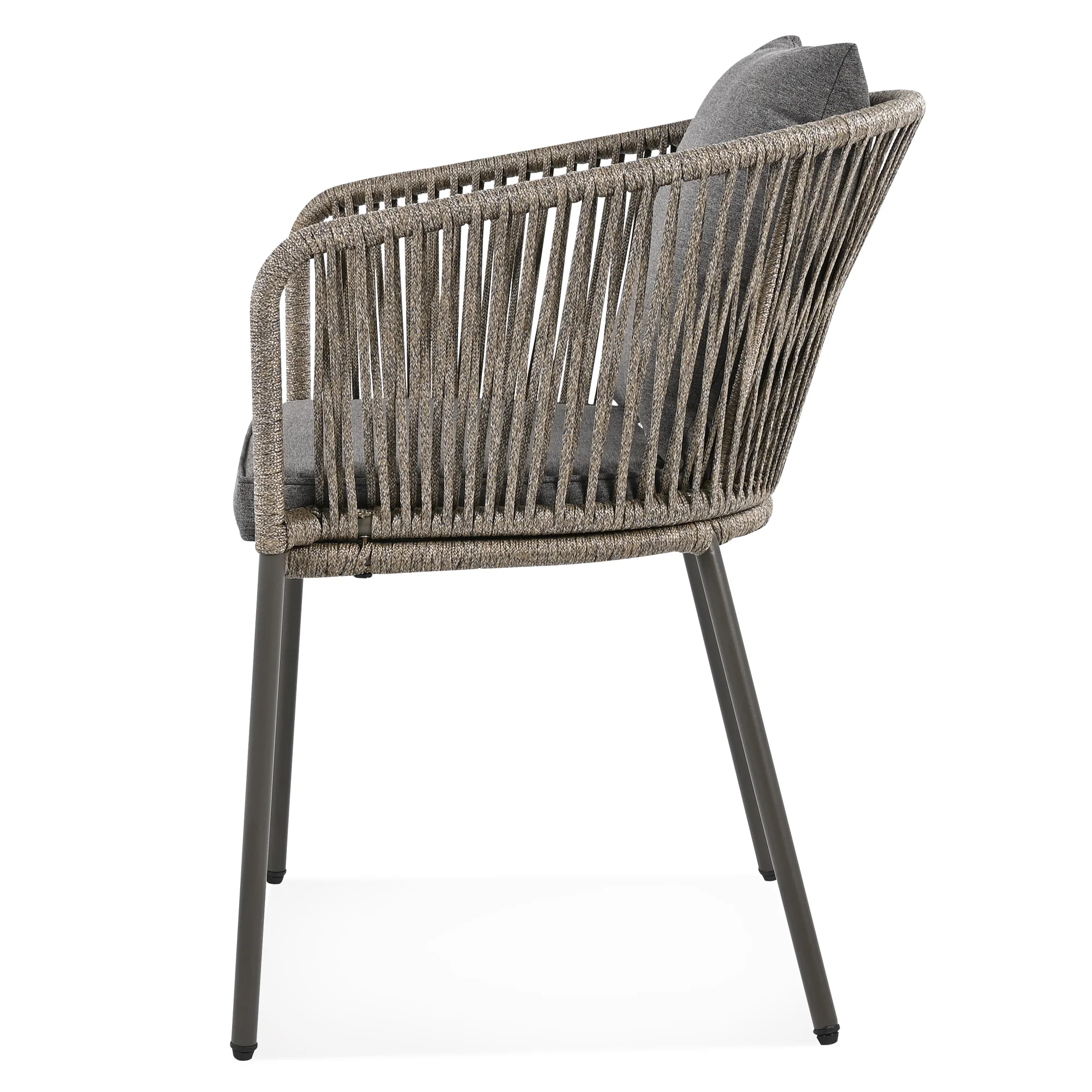 Grey Rope Modern Design 7 Piece Patio Dining Set - Image 15