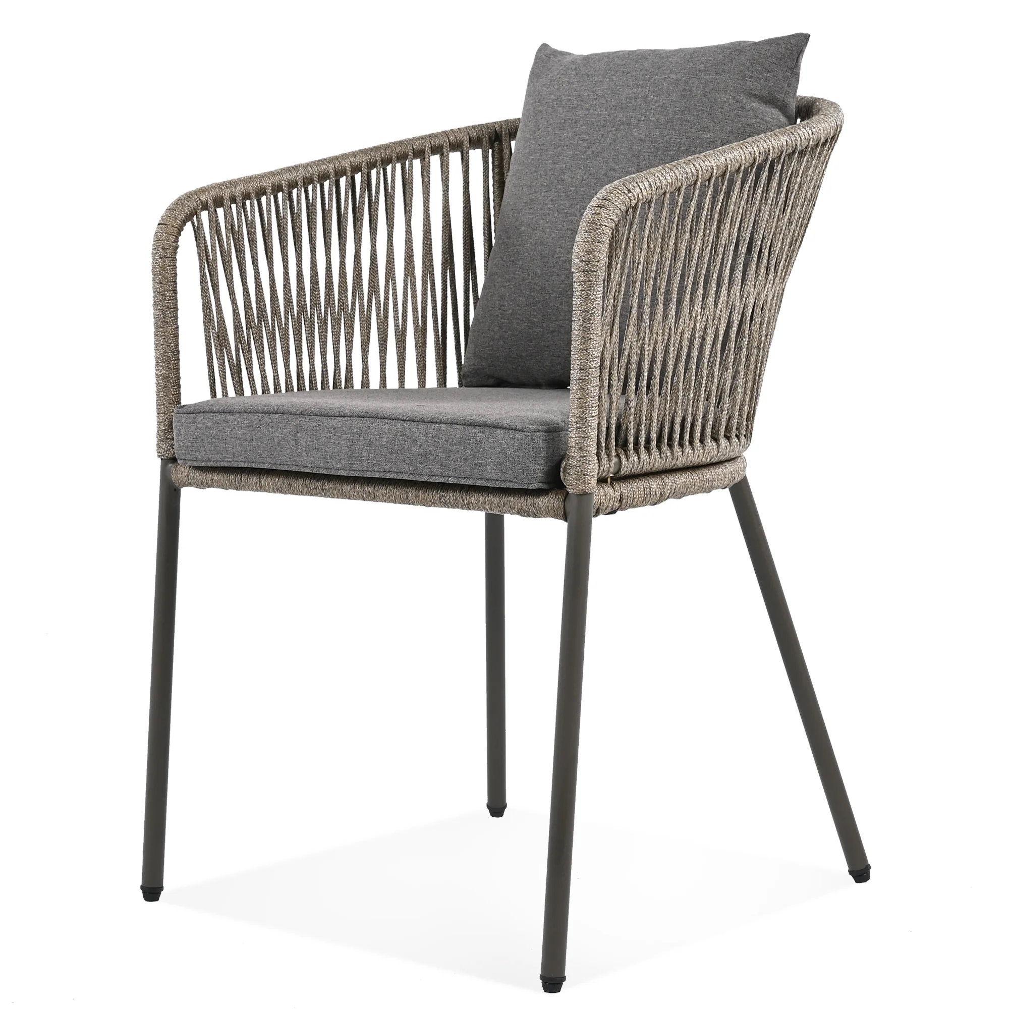 Grey Rope Modern Design 7 Piece Patio Dining Set - Image 16