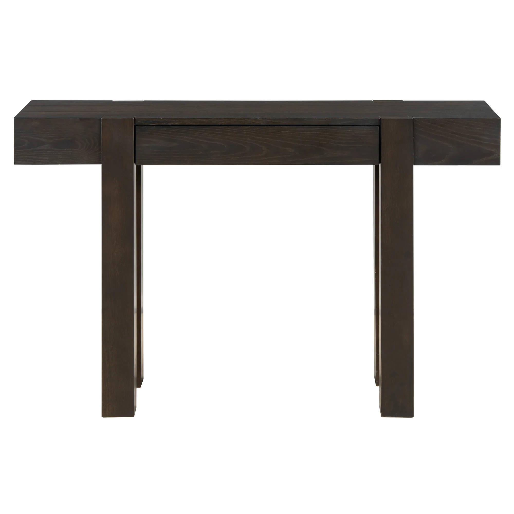Rustic Minimalist Console Entryway Table with Hidden Drawer and Side Power Outlet - Image 8